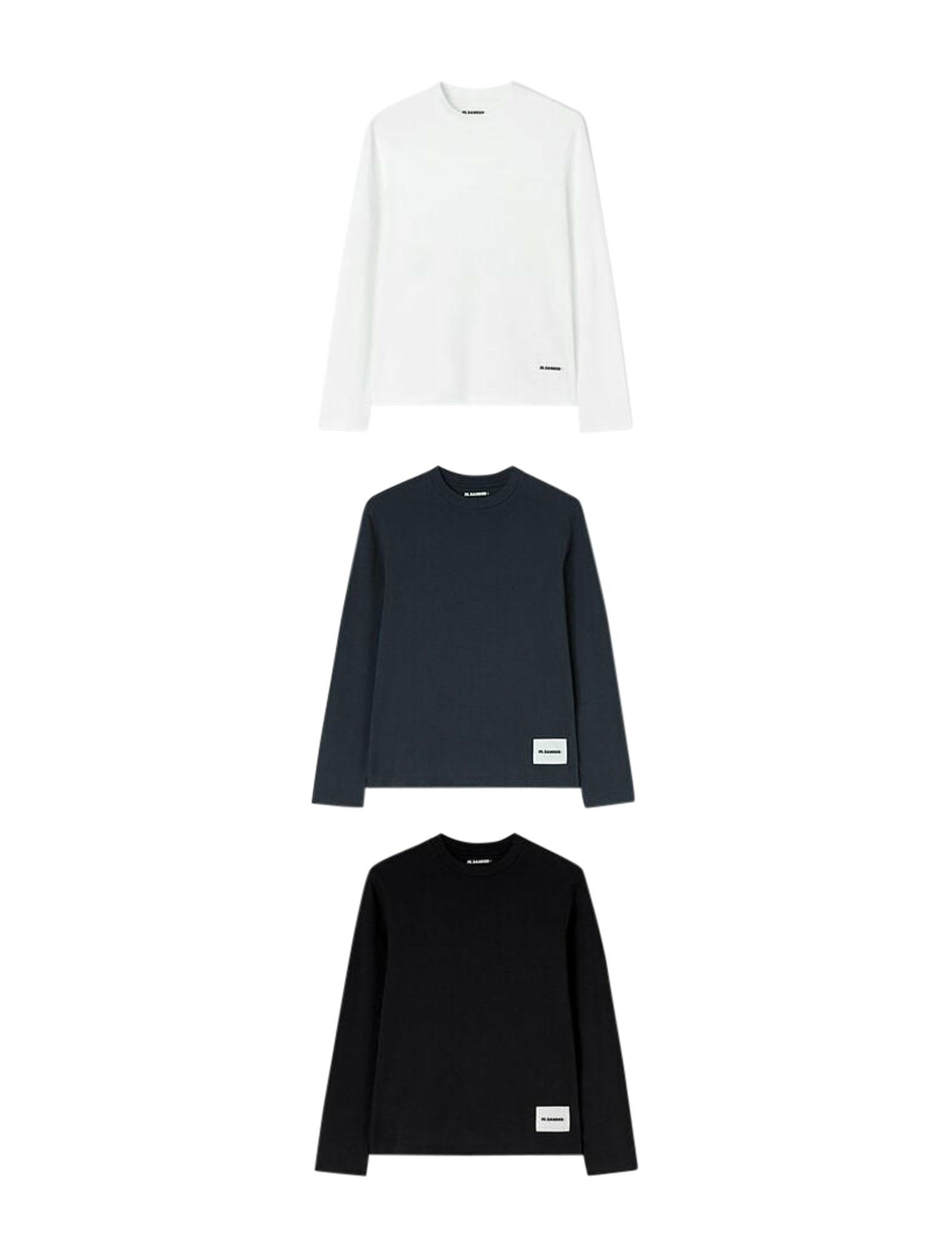 Shop Jil Sander Pack Of Three T-shirts In )
