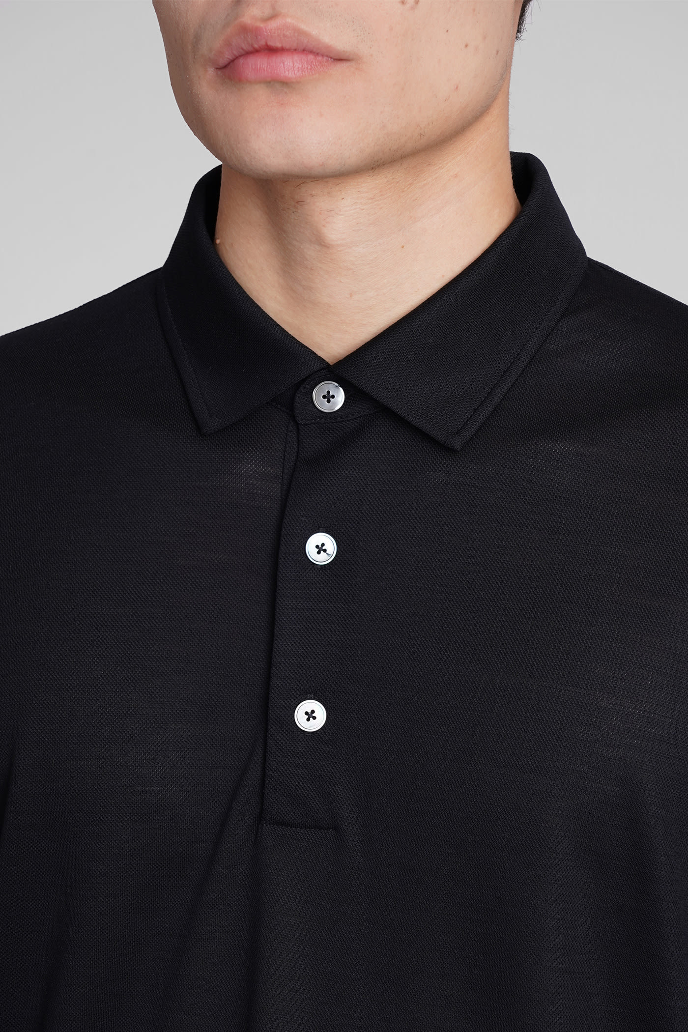 Shop Zegna Polo In Blue Wool