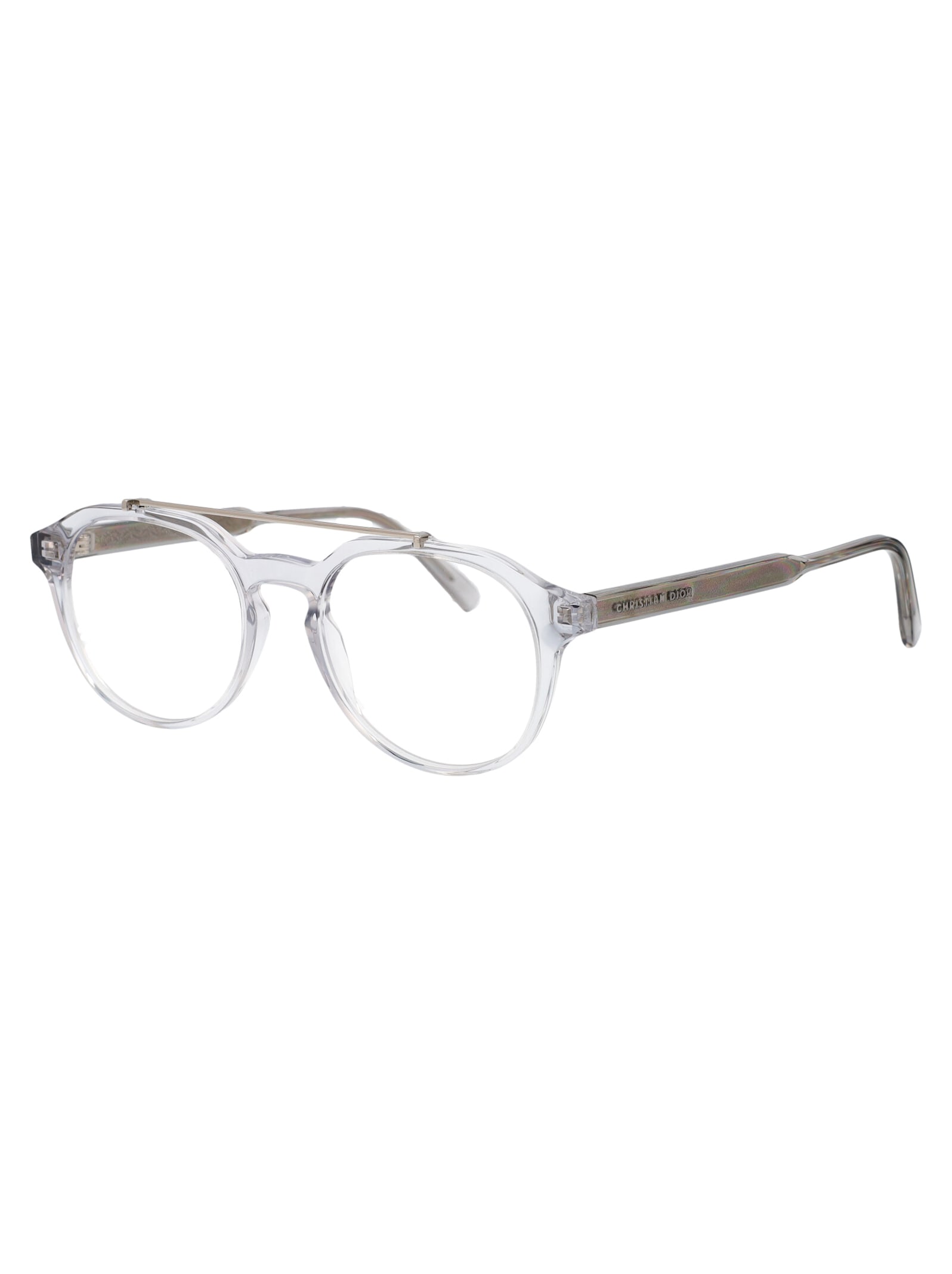 Shop Dior Botanicao R1i Glasses In 4800 Crystal/other