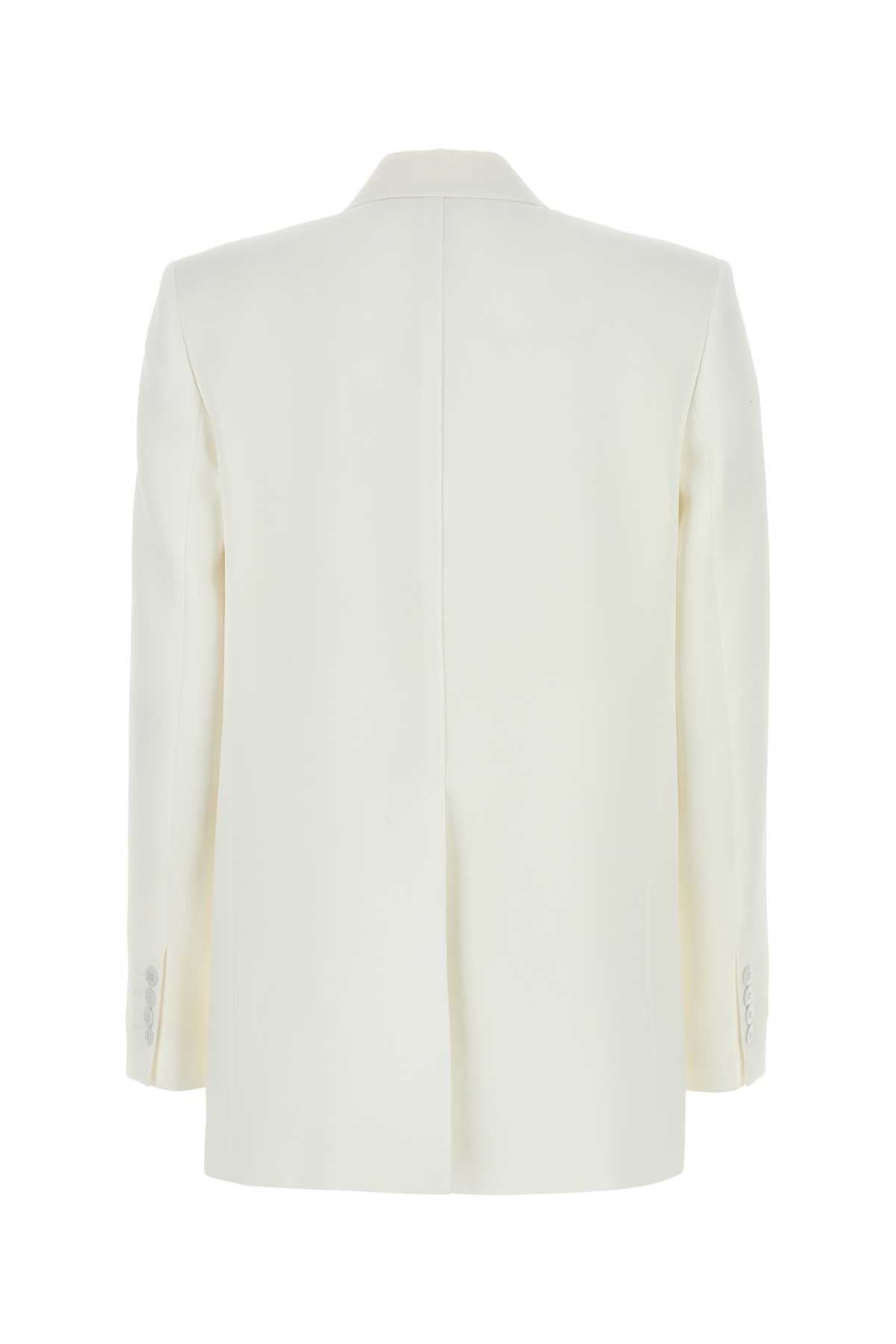 Max Mara Giacca Furetto In Misto Triacetato Bianco Donna In Bianco