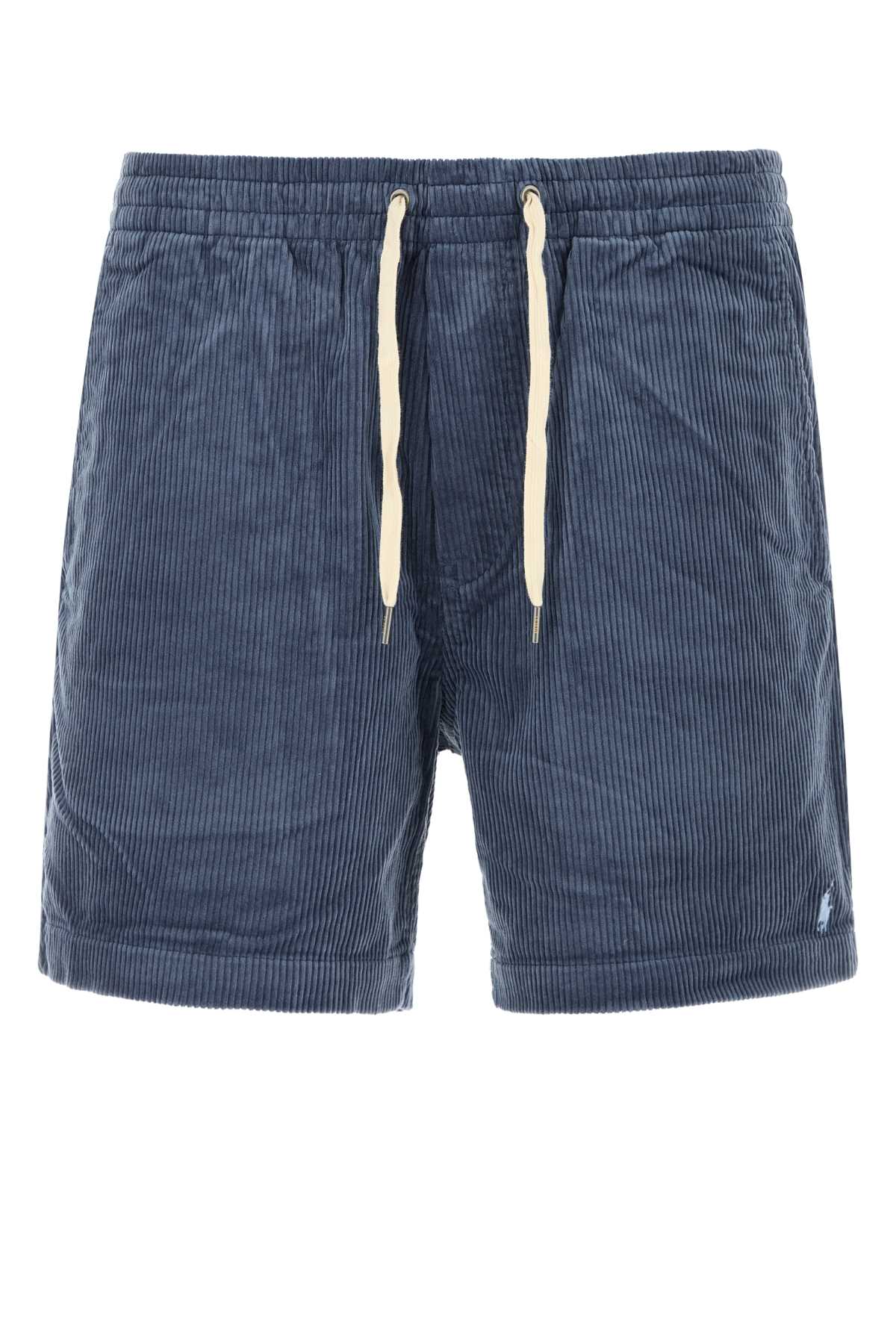 Air Force Blue Corduroy Bermuda Shorts