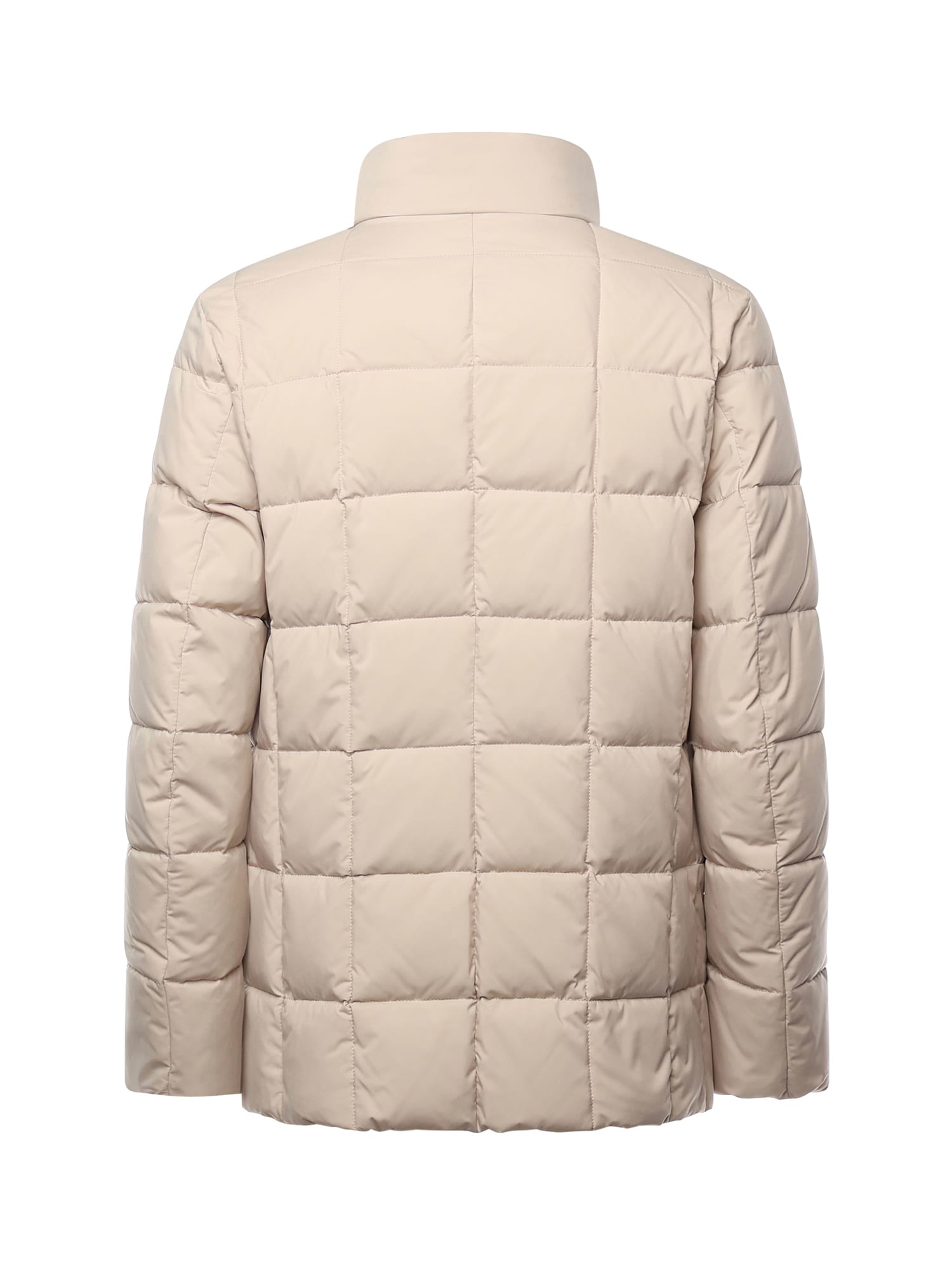 Fay Short Padded Down Jacket In Neutral