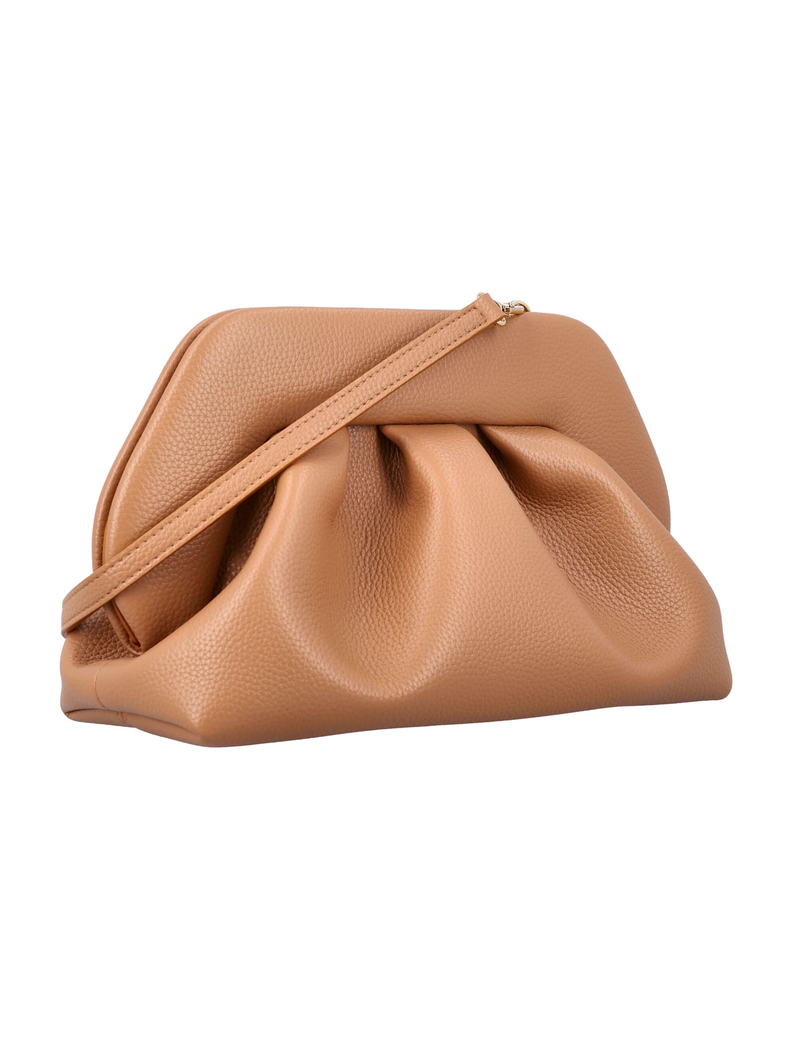 Themoirè Tia Vegan Fabric Clutch In Macadamia