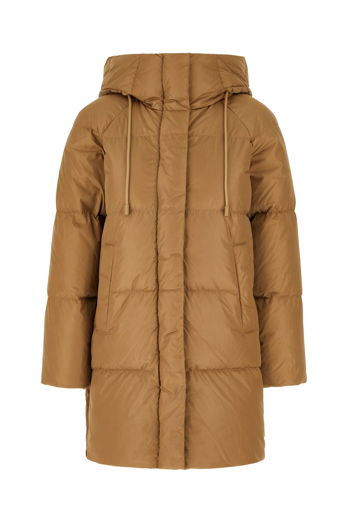 Weekend Max Mara Biscuit Nylon Down Jacket In Cammello