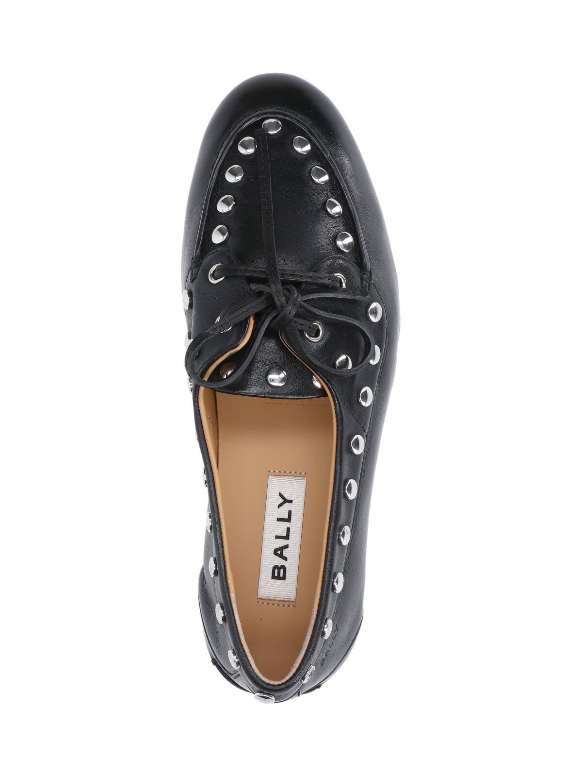Bally Round Toe Slip-on Moccasins With Tonal Logo Detail In Black