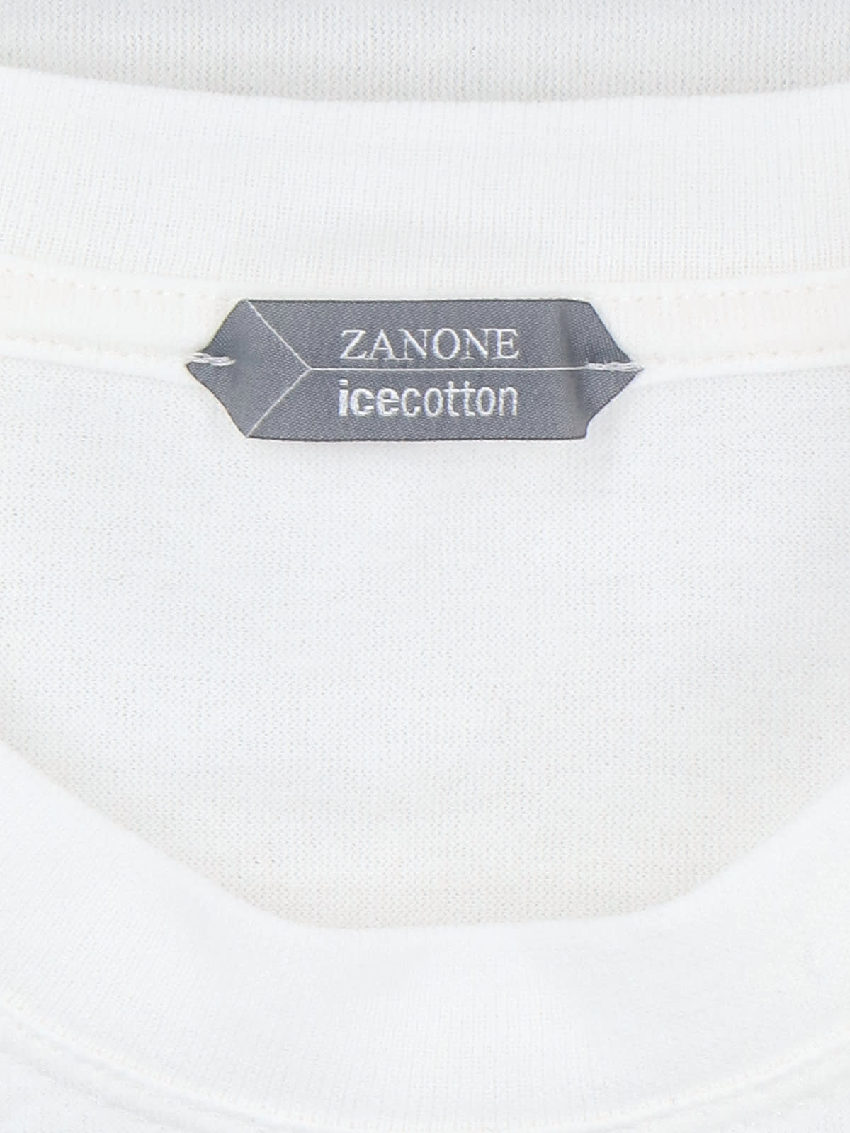 Shop Zanone Round Neck Plain T-shirt In White