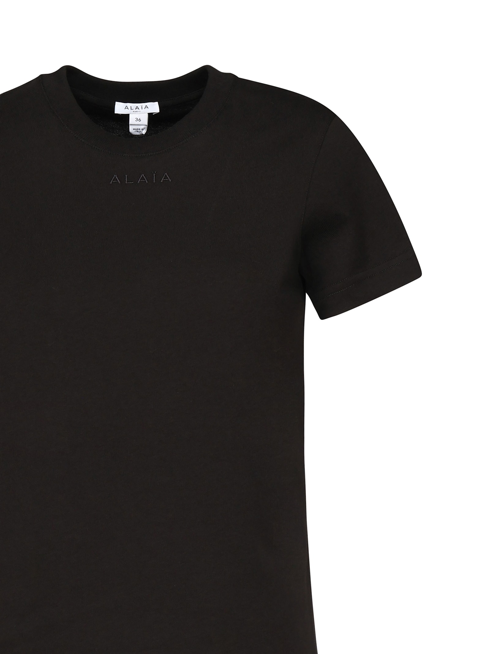 Alaïa Cotton T-shirt In Black