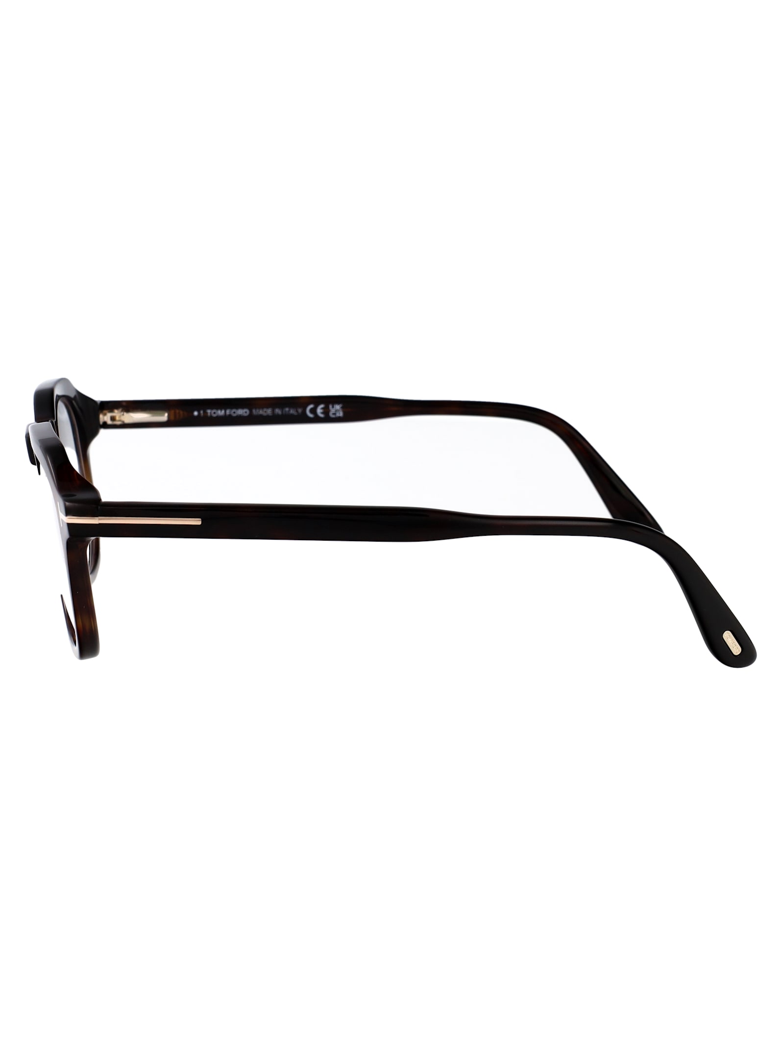Tom Ford Womens Black Tr001853 Round-frame Acetate Optical Glasses In 052 Avana Scura