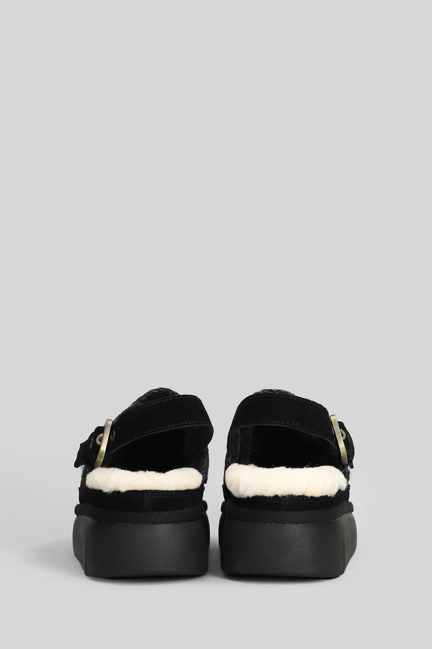 Mou 'bounce Clog Back Strap' Sabots In Black