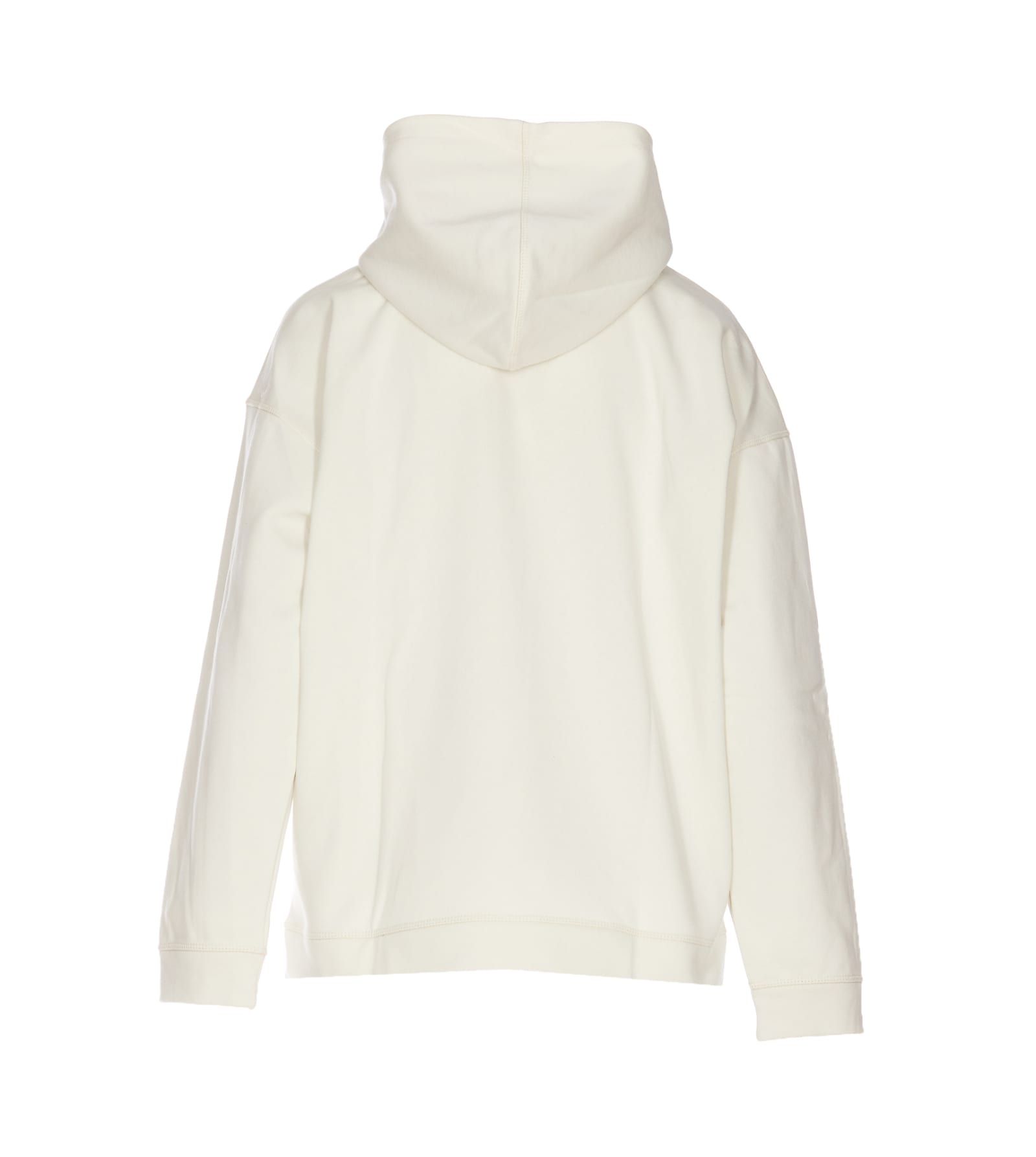 Ganni Long Sleeve Isoli Flower Oversized Hoodie In White | ModeSens