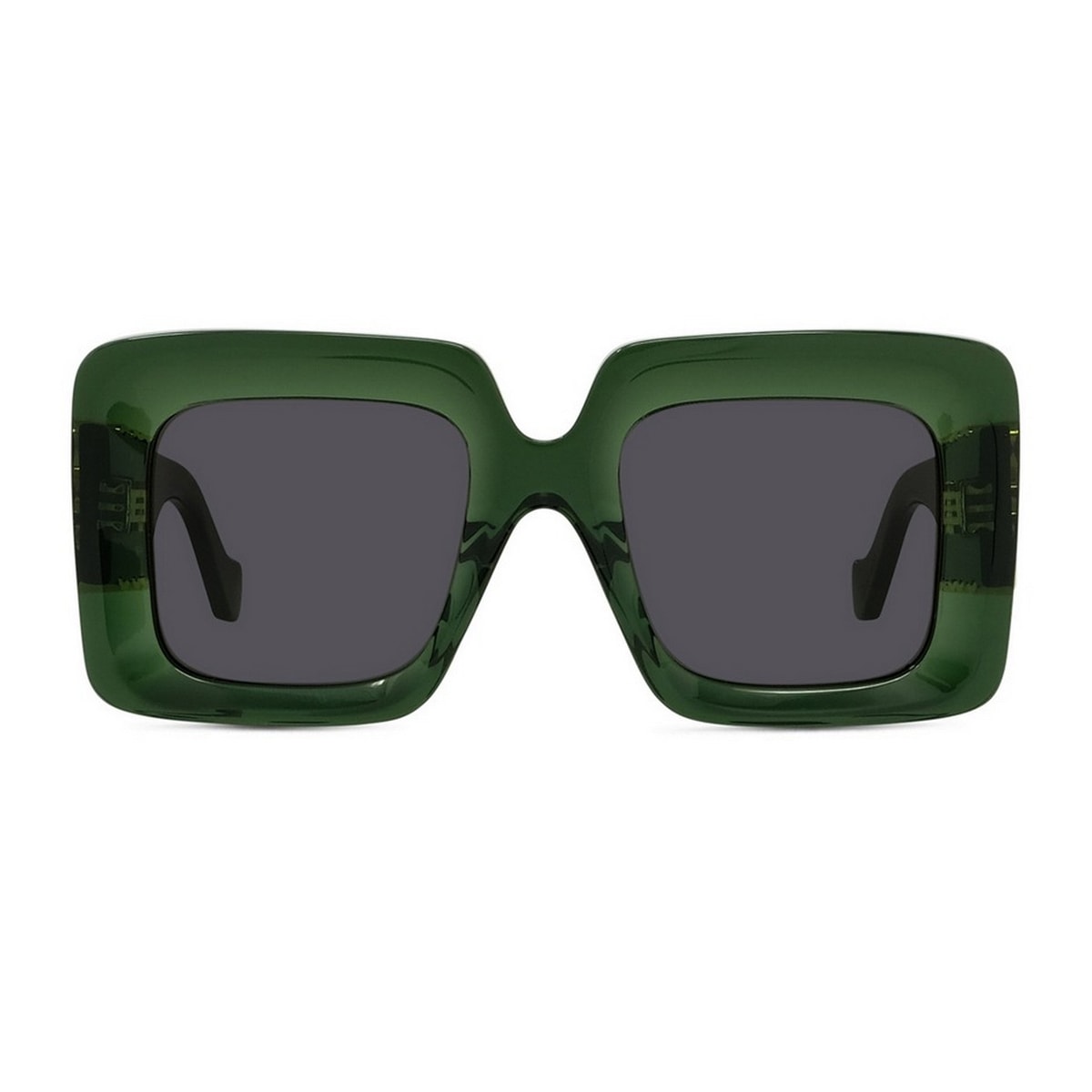 Loewe Anagram Oversized Square Acetate Sunglasses In Green