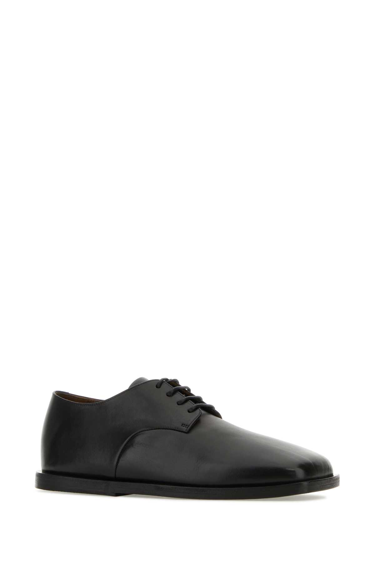 MARSÈLL BLACK LEATHER LACE-UP SHOES