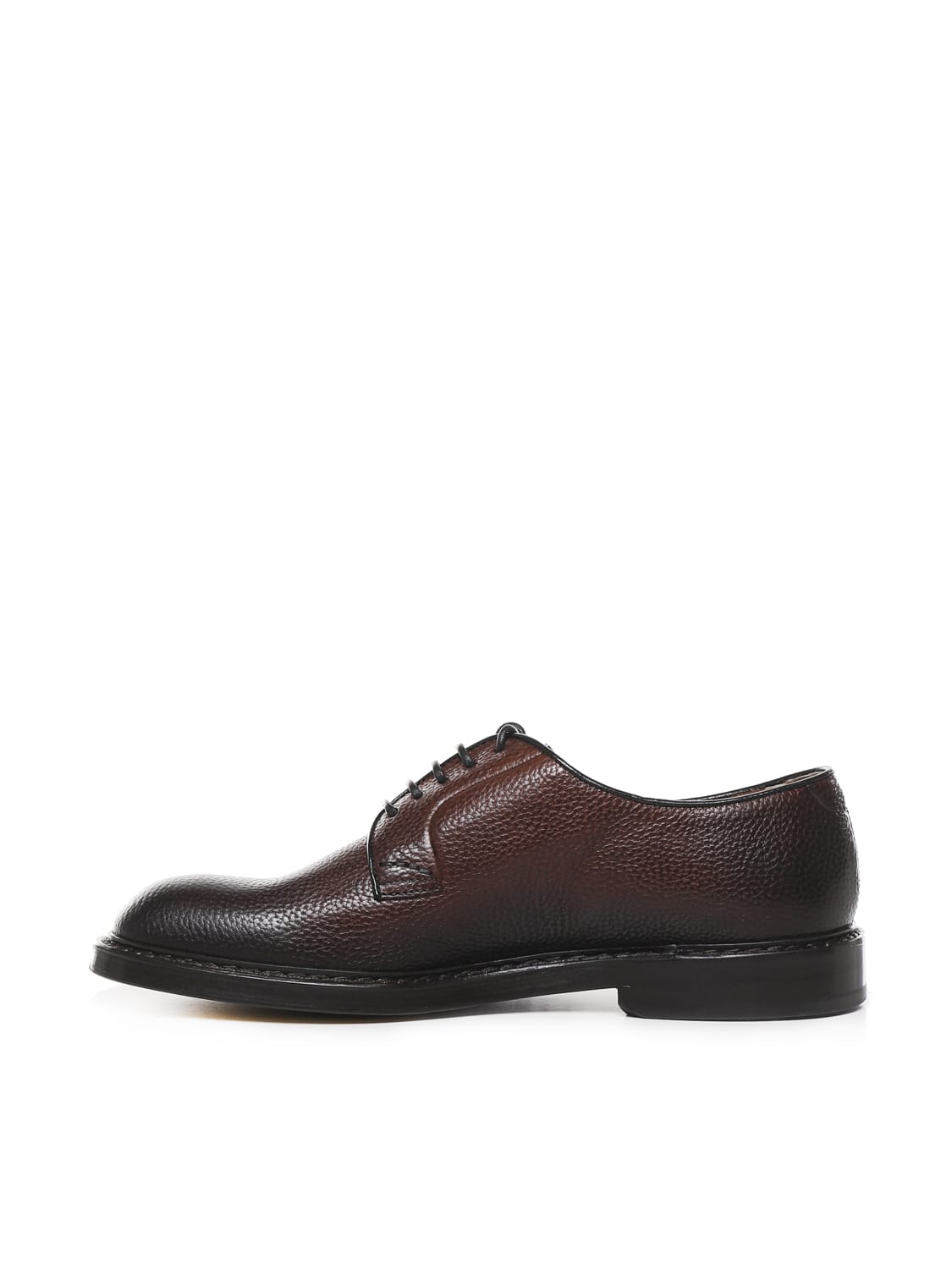 Shop Doucal's Derby Shoes In Calfskin In Brown