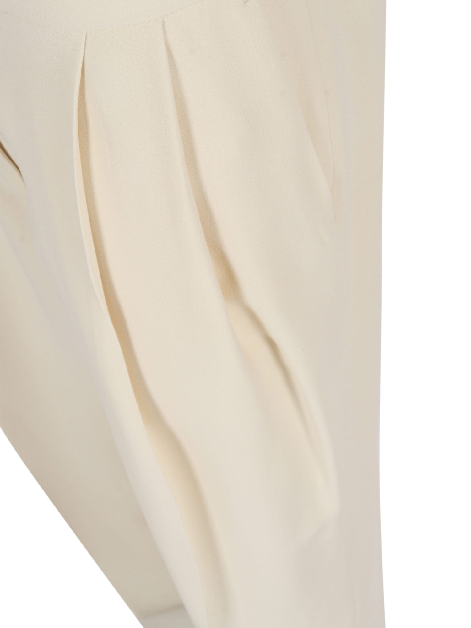 Fabiana Filippi Cady Pleated Trousers In White