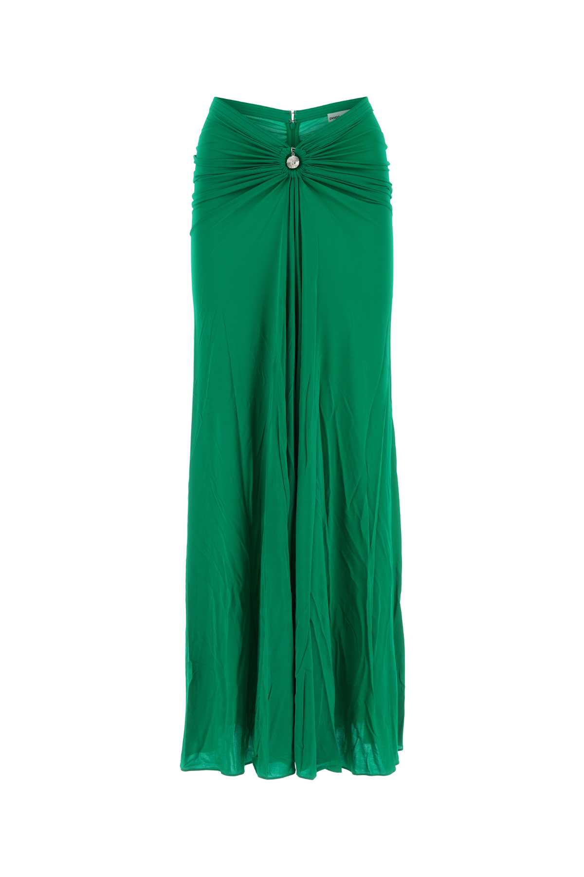 Emerald Green Stretch Cupro Skirt