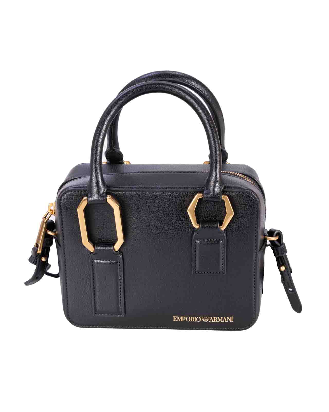 Emporio Armani Leather Bag In Black