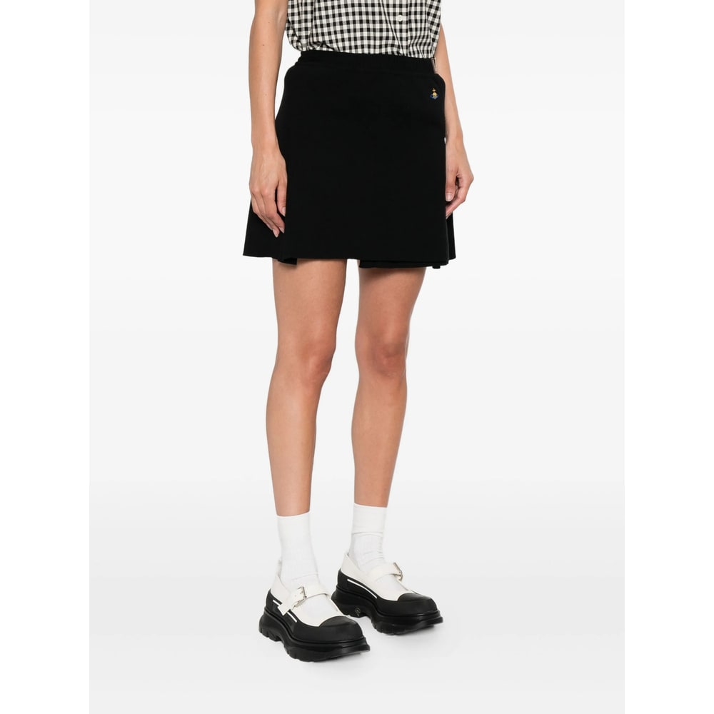 Vivienne Westwood Bea Pleated Kilt Mini Skirt Clothing In Black