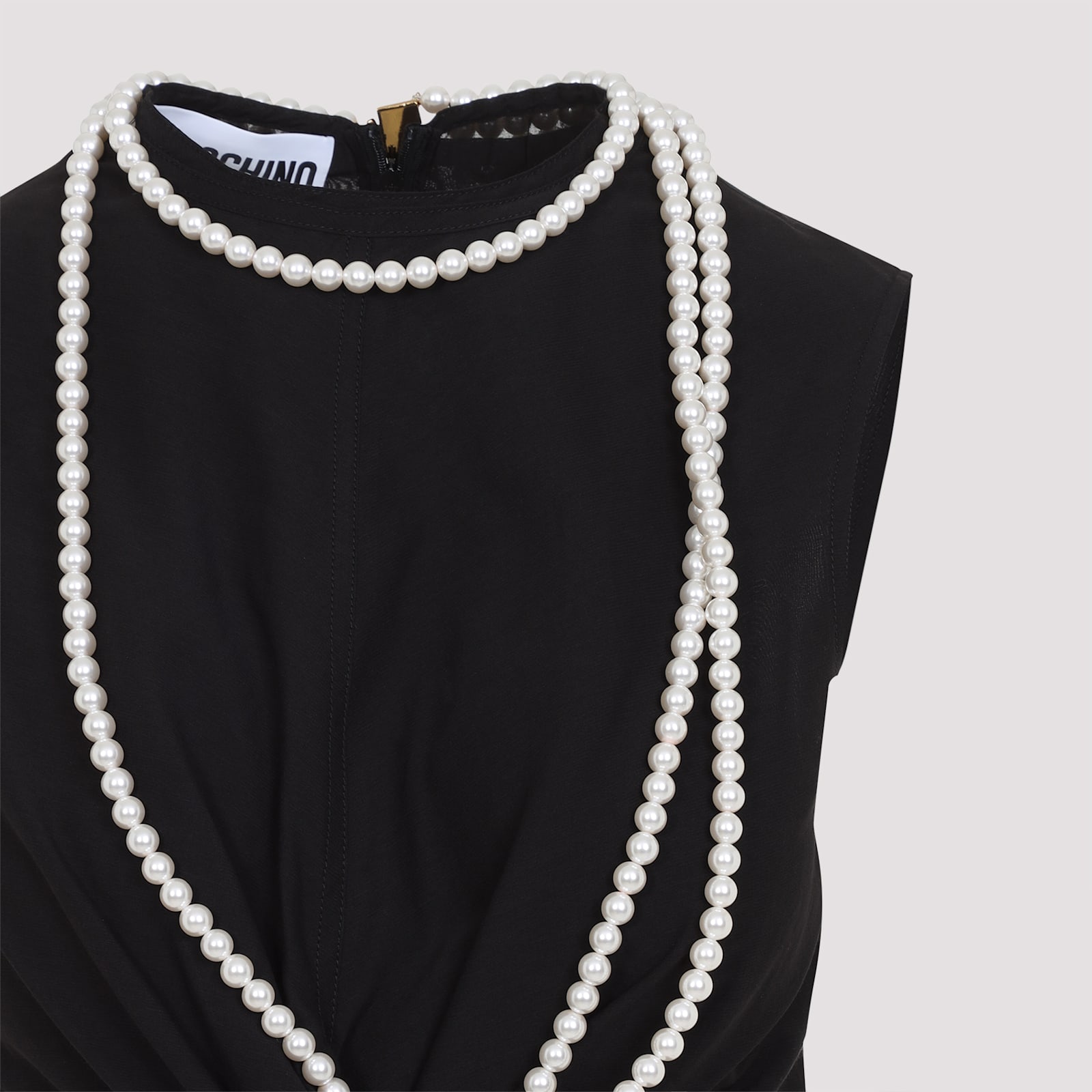 Shop Moschino Cotton Top In Nero
