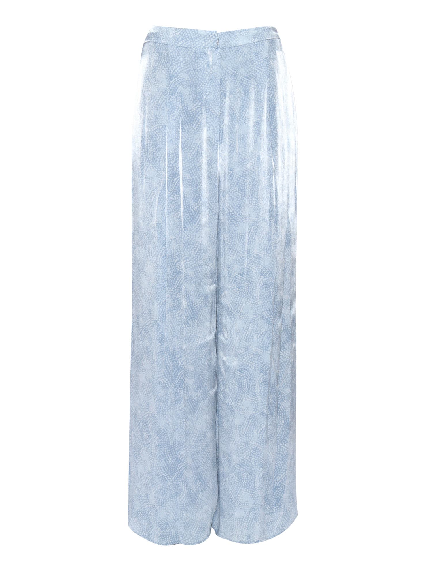 Shop Michael Kors Petal Wide Leg Trousers In Light Blue