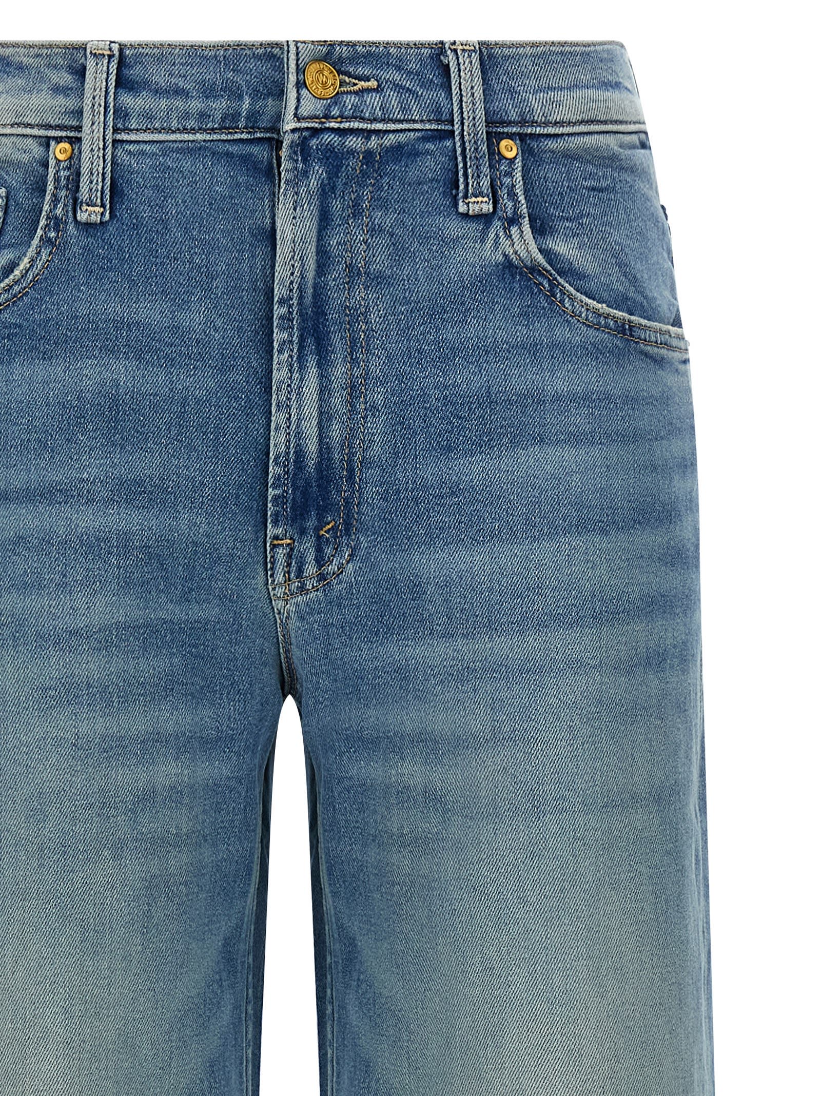 Mother The Spinner Zip Sneak Jeans In Blue
