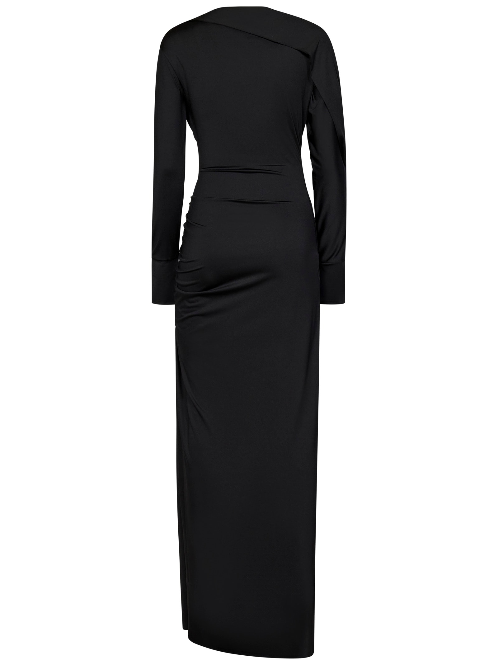 Shop Victoria Beckham Long Dress In Black