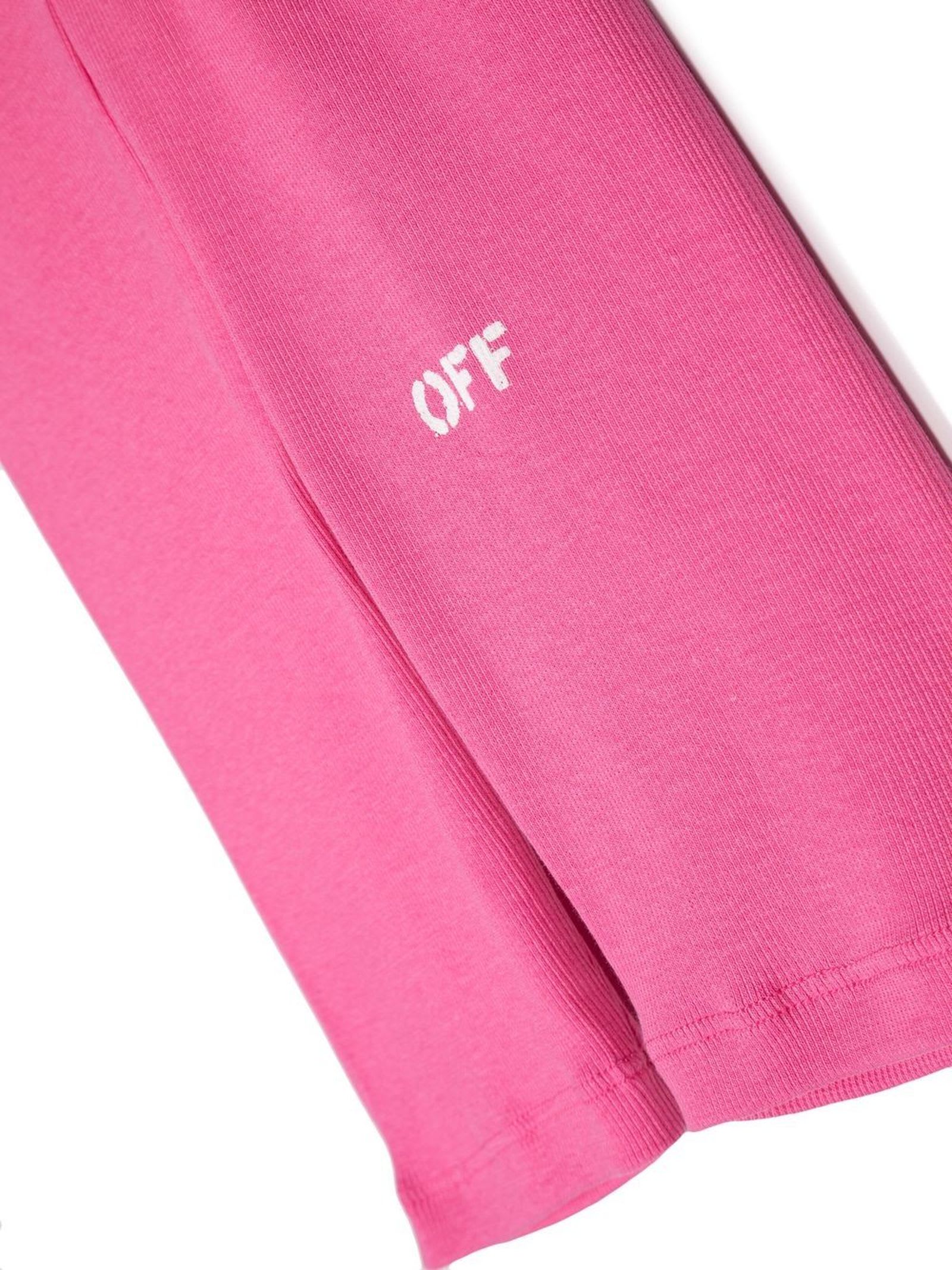 Shop Off-white Pink Cotton Shorts In Fuchsia