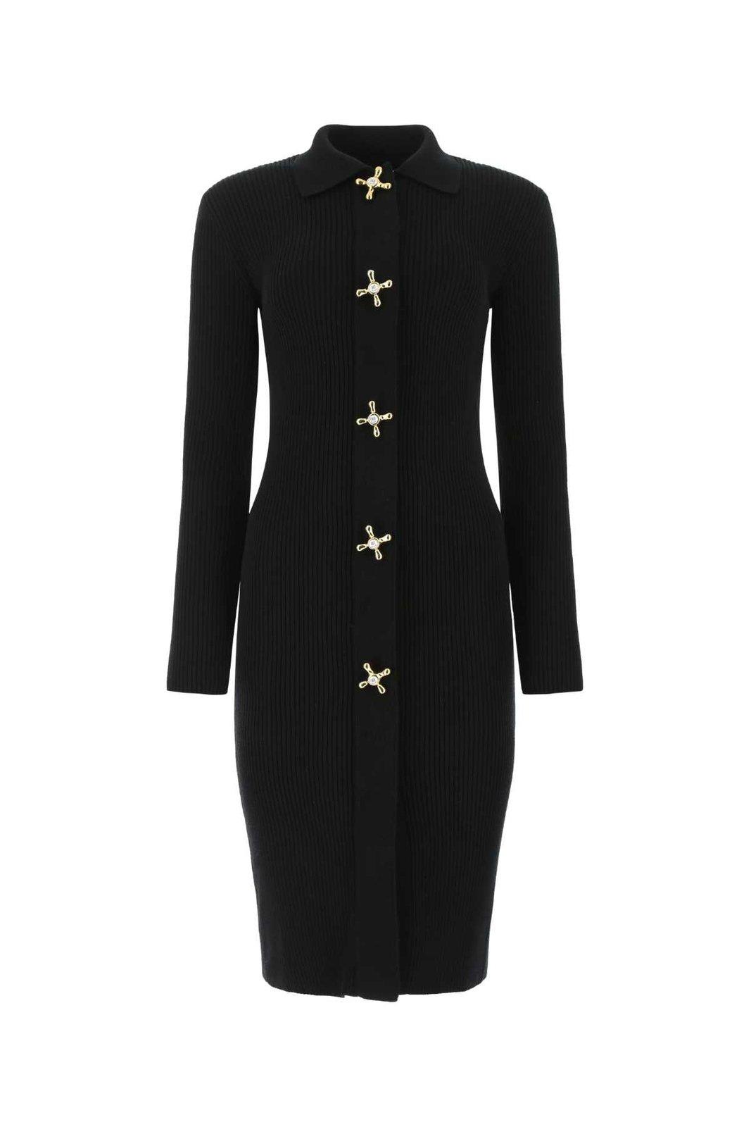 Moschino Buttoned Long-sleeved Dress