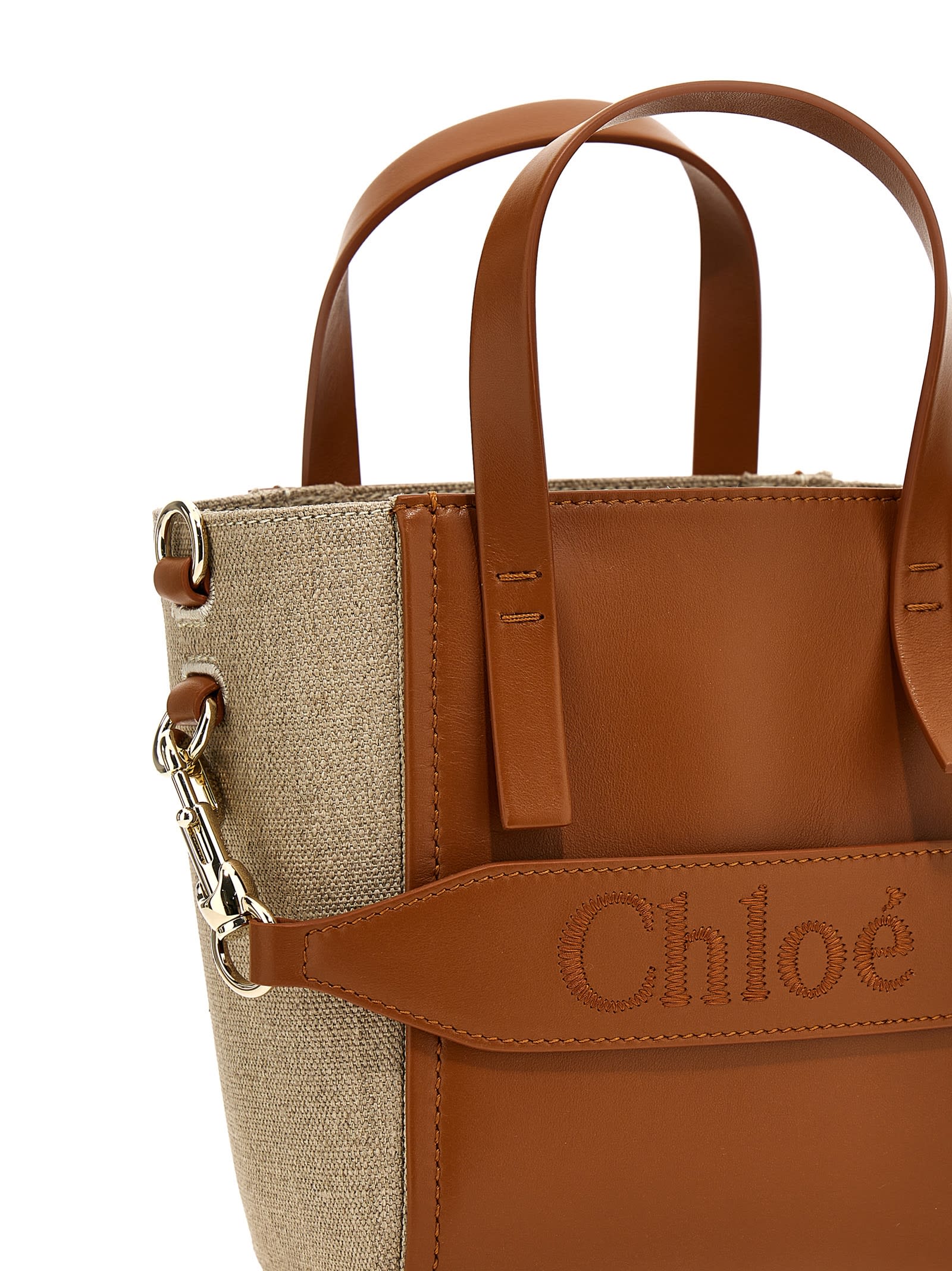 Shop Chloé Chloe Sense Small Shopping Bag In Caramel