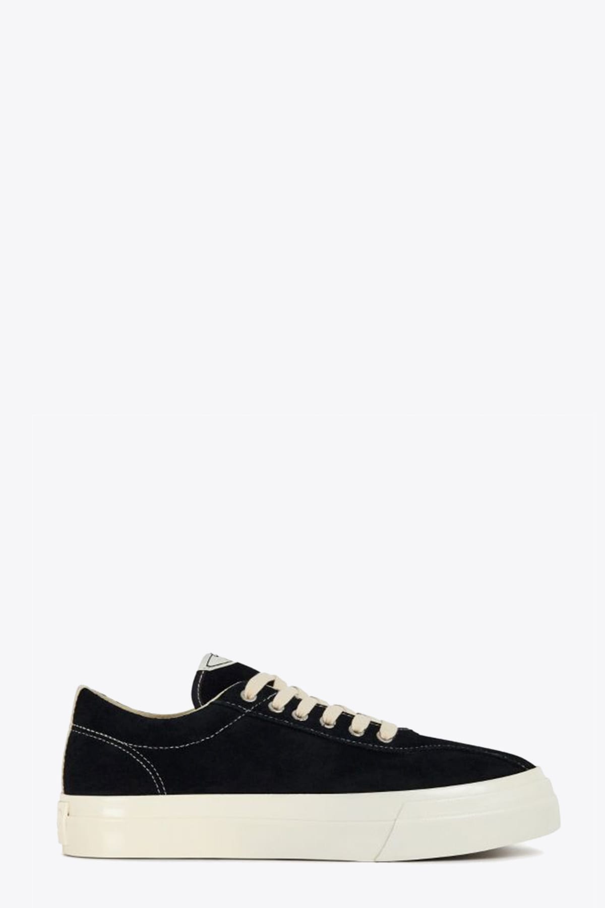 S.W.C Stepney Workers Club Dellow Suede Black suede low sneaker with contrasting stitchings - Dellow suede