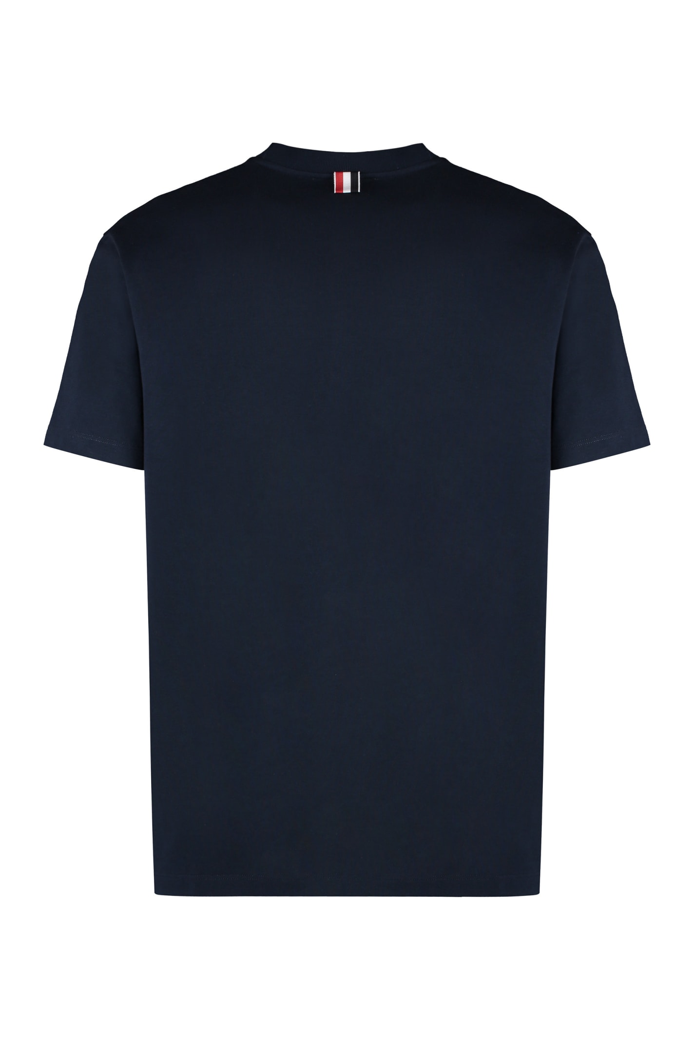 Shop Thom Browne Cotton Crew-neck T-shirt In Blue