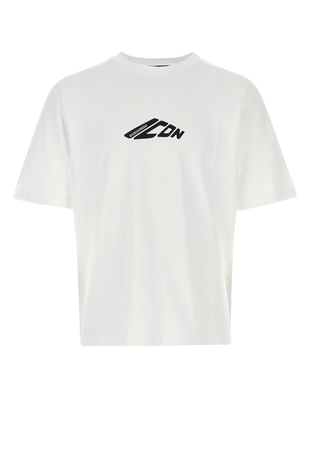 Shop Dsquared2 White Cotton T-shirt