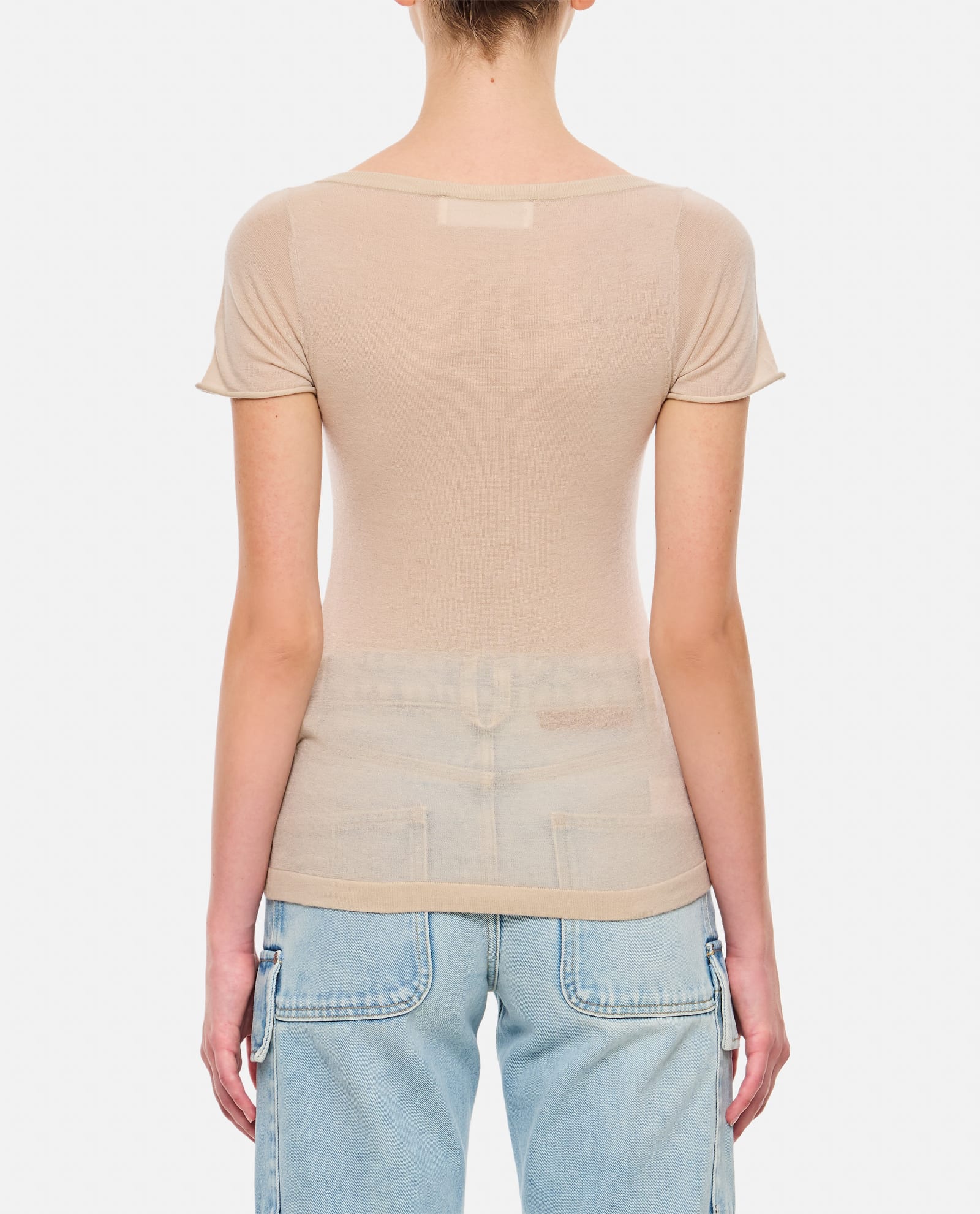 Shop Extreme Cashmere Cashmere T-shirt In Beige