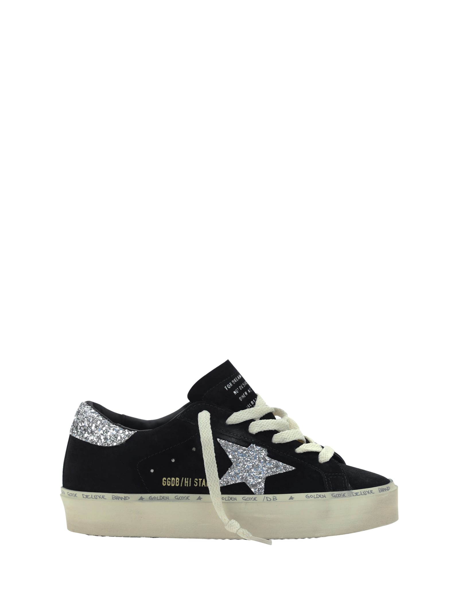 Shop Golden Goose Hi Star Sneakers In Nero