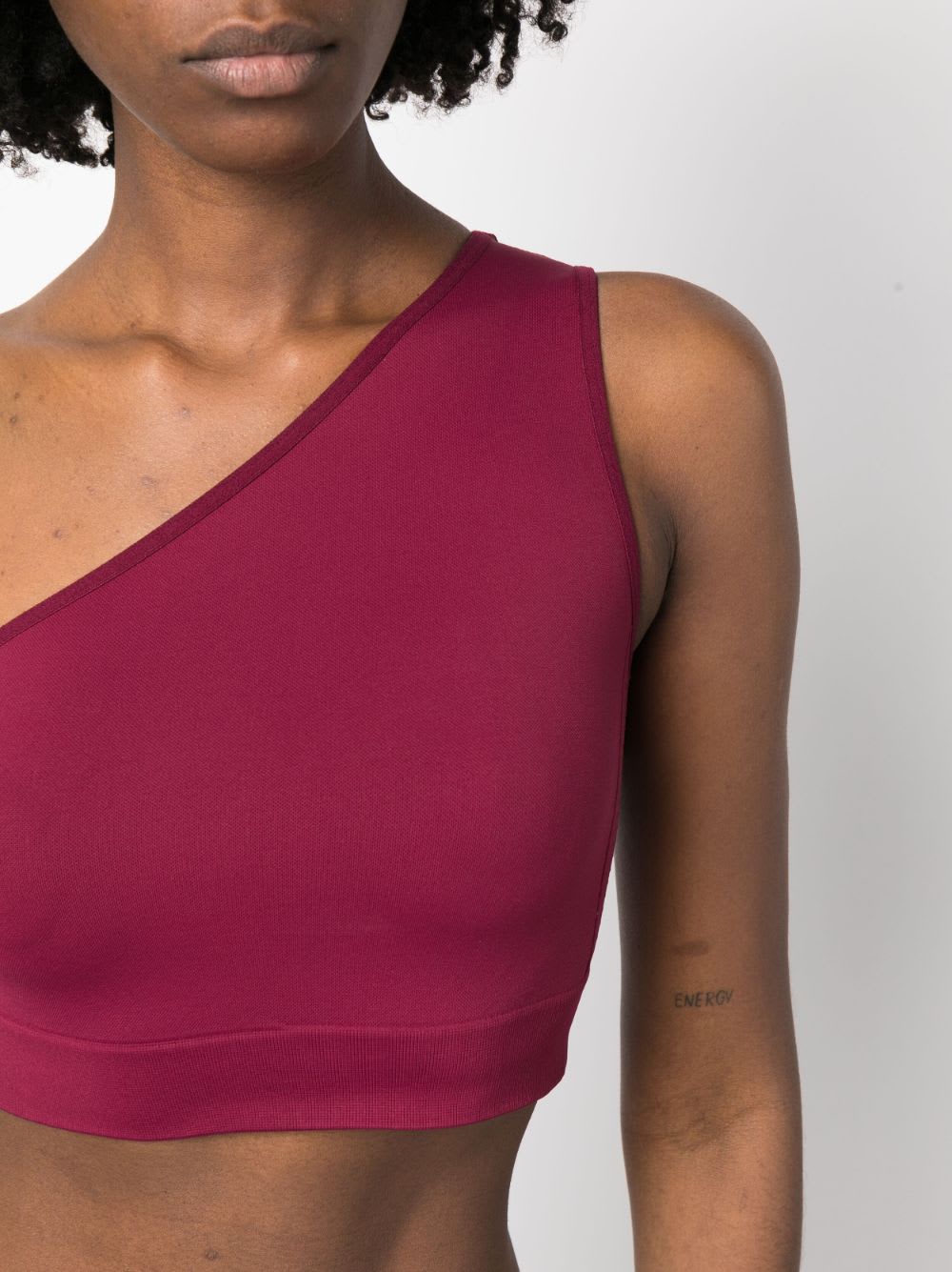 Rick Owens Knitted One-shoulder Bandeau Top In Pink