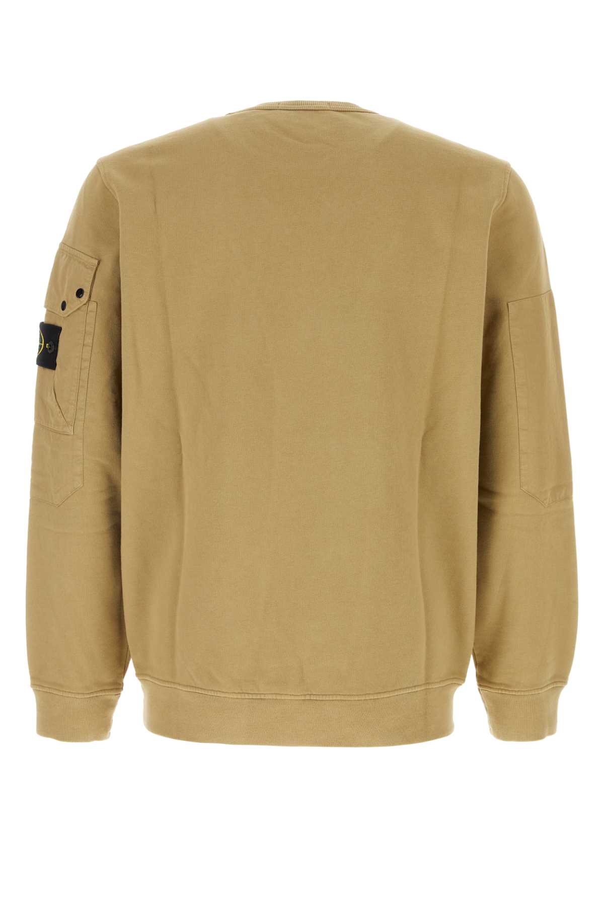 Shop Stone Island Biscuit Cotton Sweatshirt