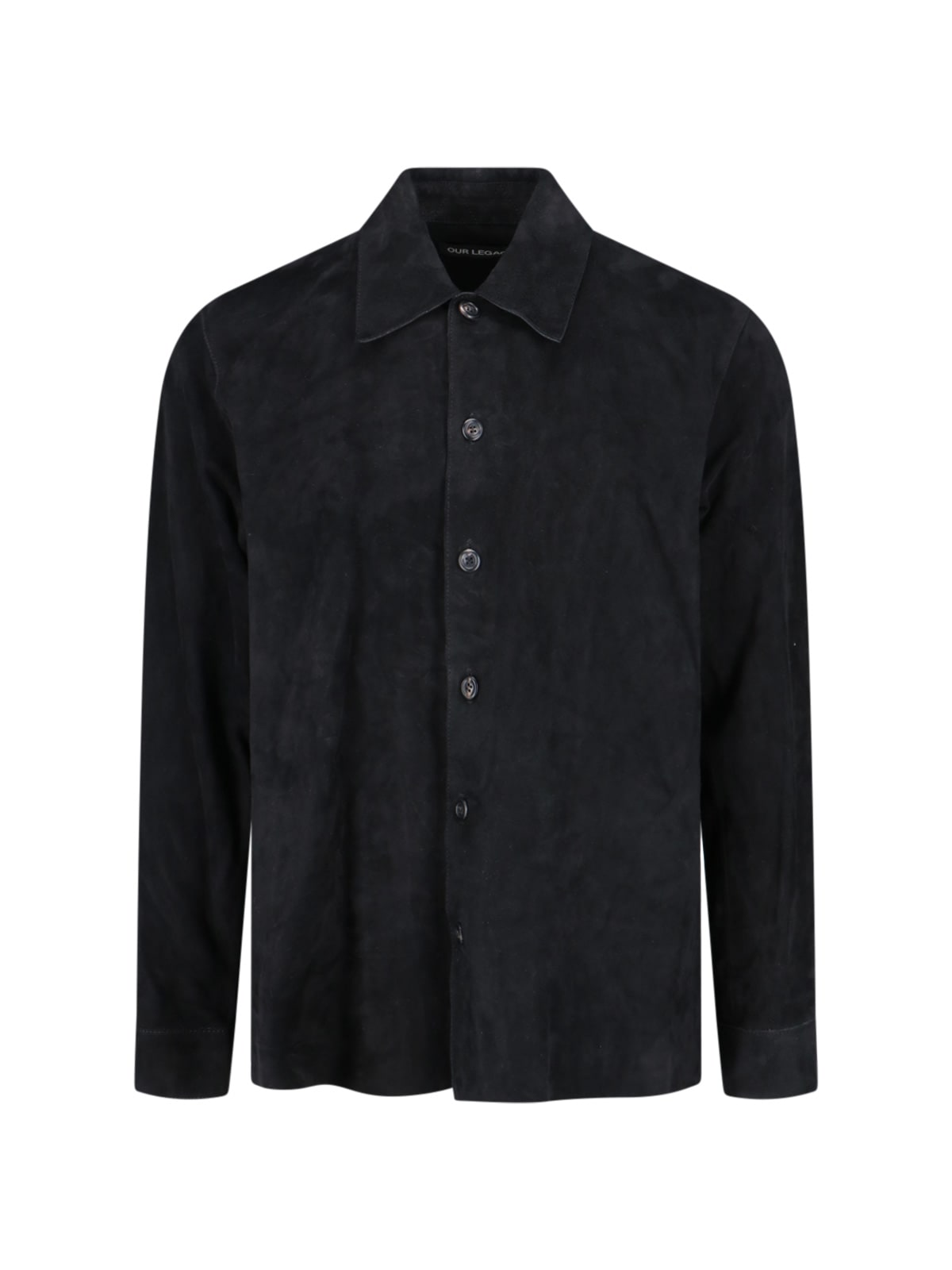 Shop Our Legacy Suede Shirt In Black