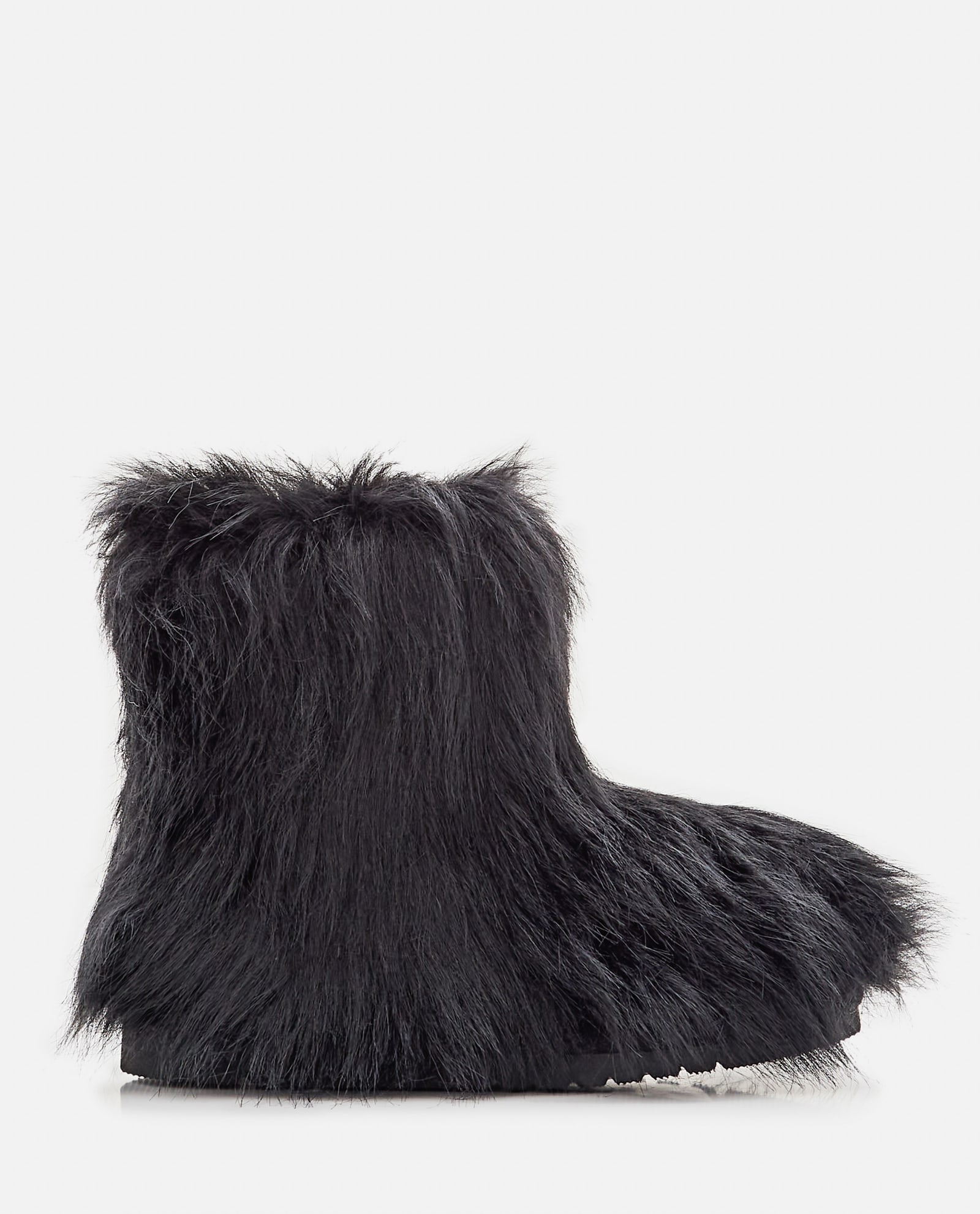 Shop Stand Studio Olivia Medium Faux Fur Boots In Black