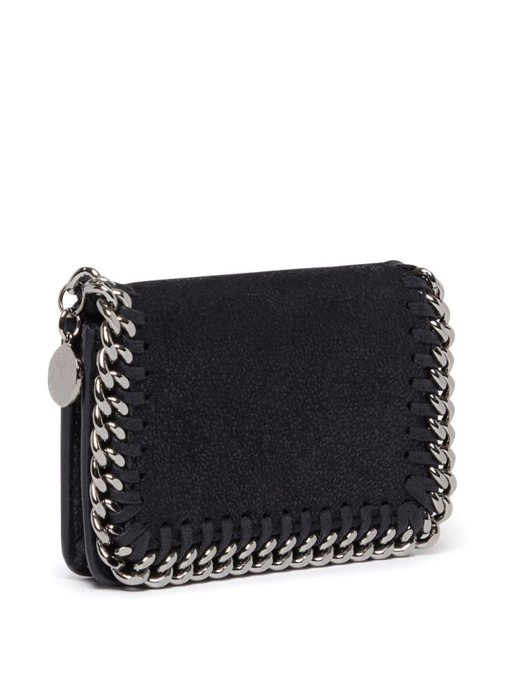 Stella Mccartney Chain Detailed Card Holder In Black