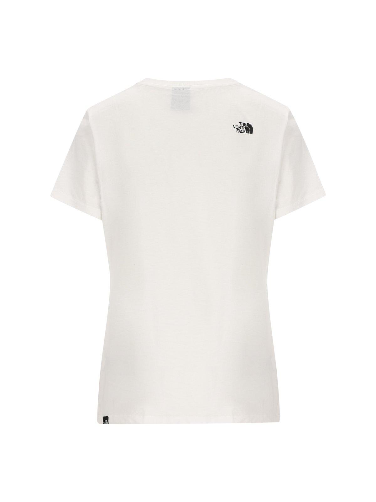 The North Face Logo Printed Crewneck T-shirt In White