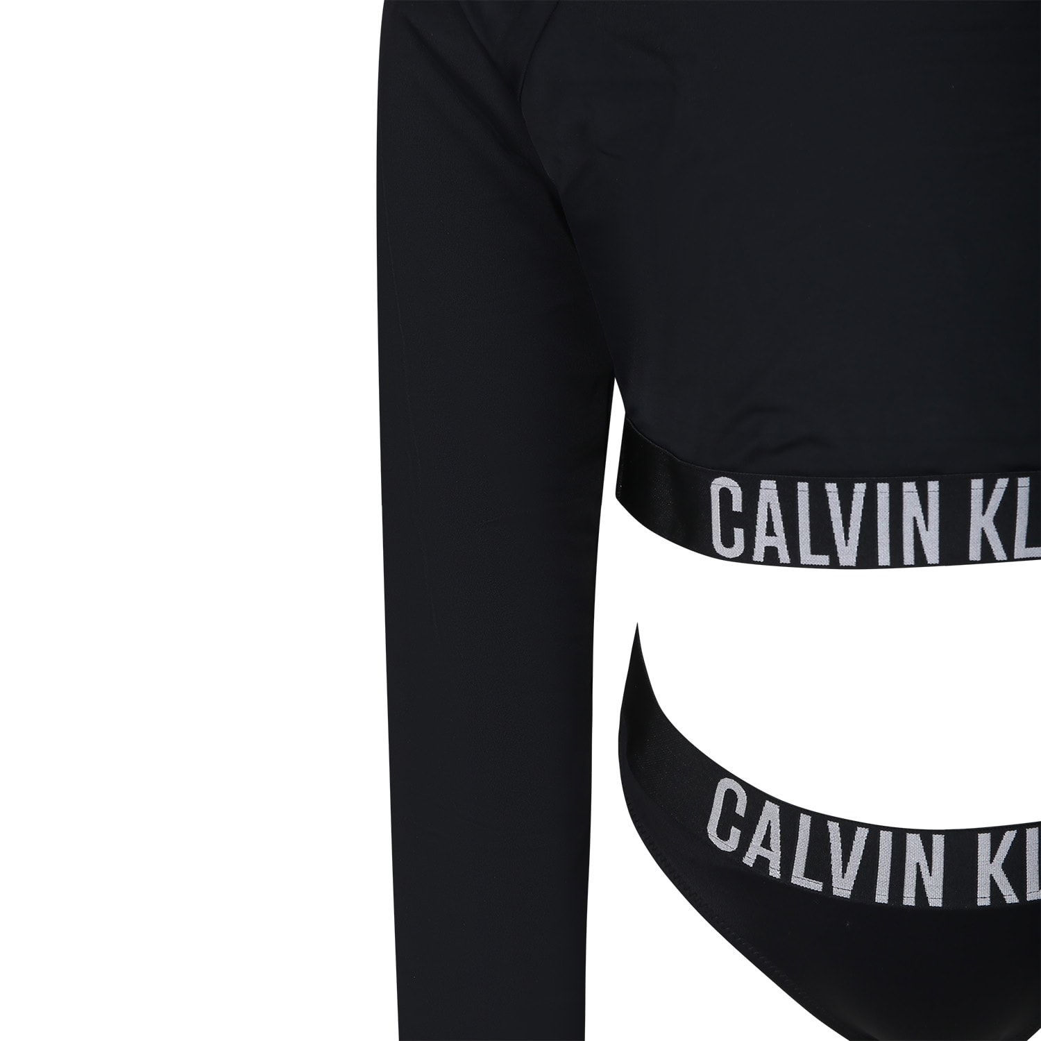 Shop Calvin Klein Anti Uv Black Set For Girl With Logo