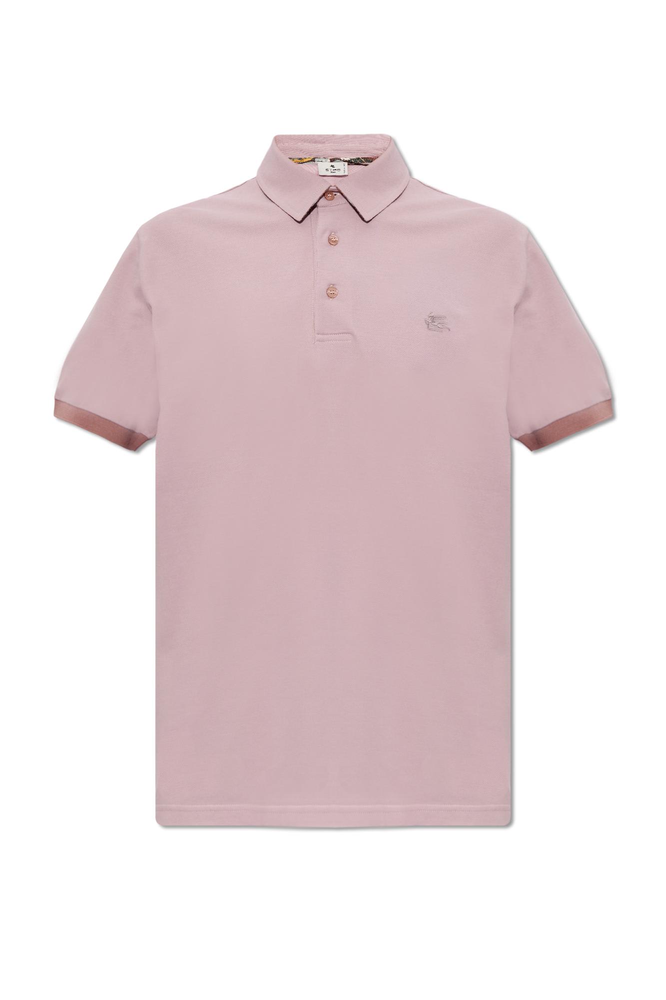 Shop Etro Polo Shirt With Logo In Pink
