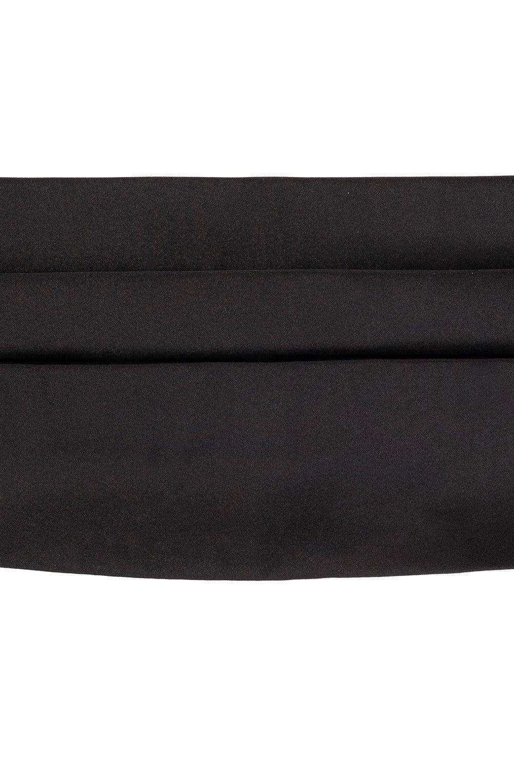 Shop Ferragamo Logo Print Cummerbund In Black