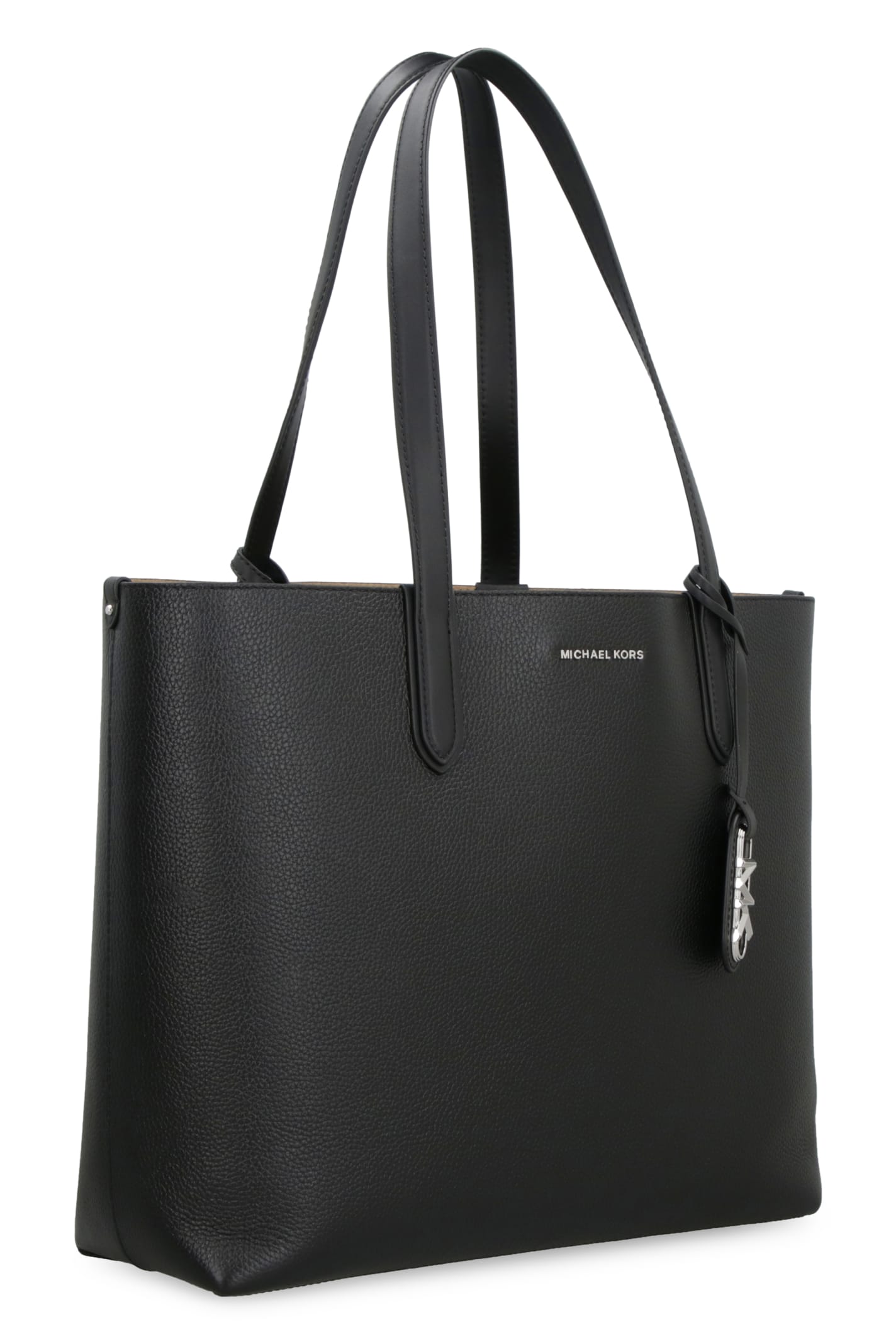 Shop Michael Michael Kors Eliza Leather Tote In Black