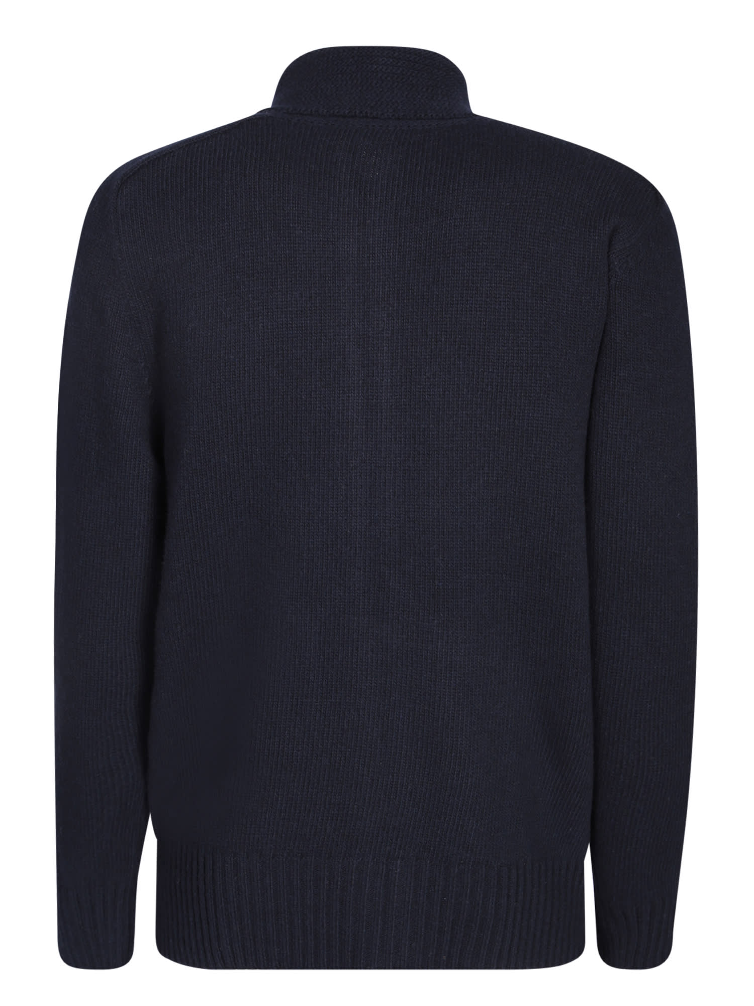 Shop Tagliatore Zippered Blue Sweater