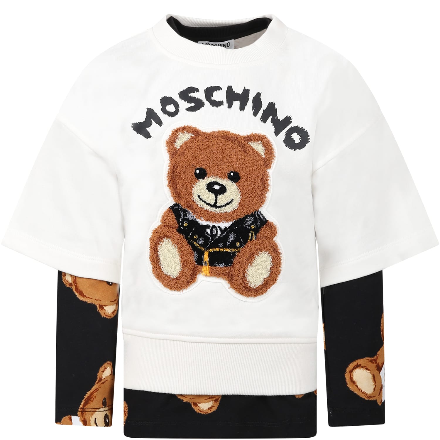 Moschino Multicolor Set For Kids With Teddy Bear And Logo