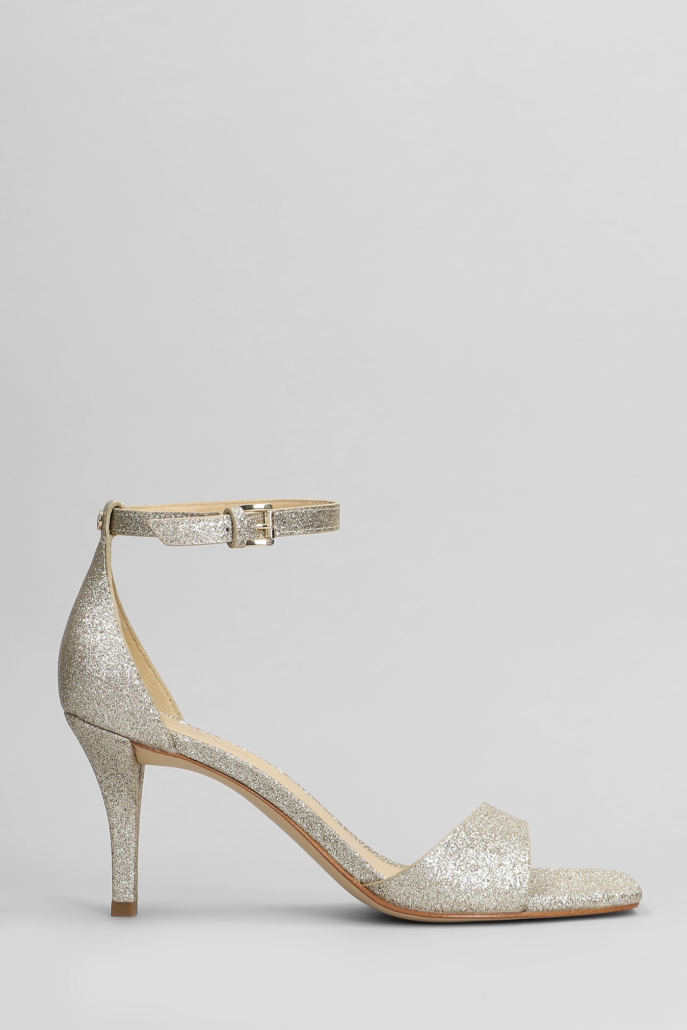 Michael Kors Jaida Sandals In Gold Glitter In Gold