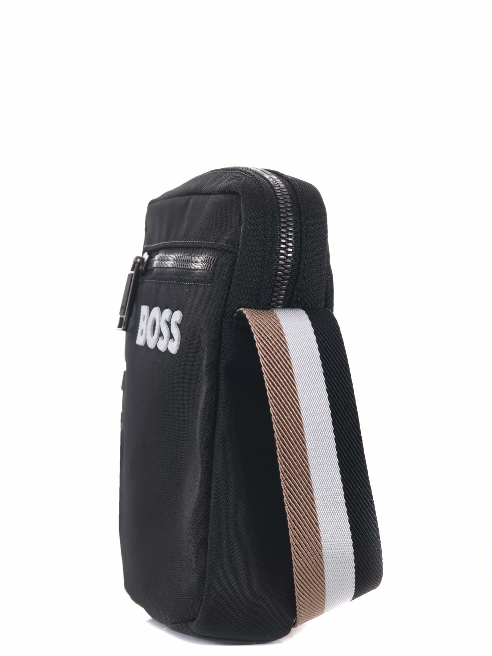 Shop Hugo Boss Boss Shoulder Bag In Nero