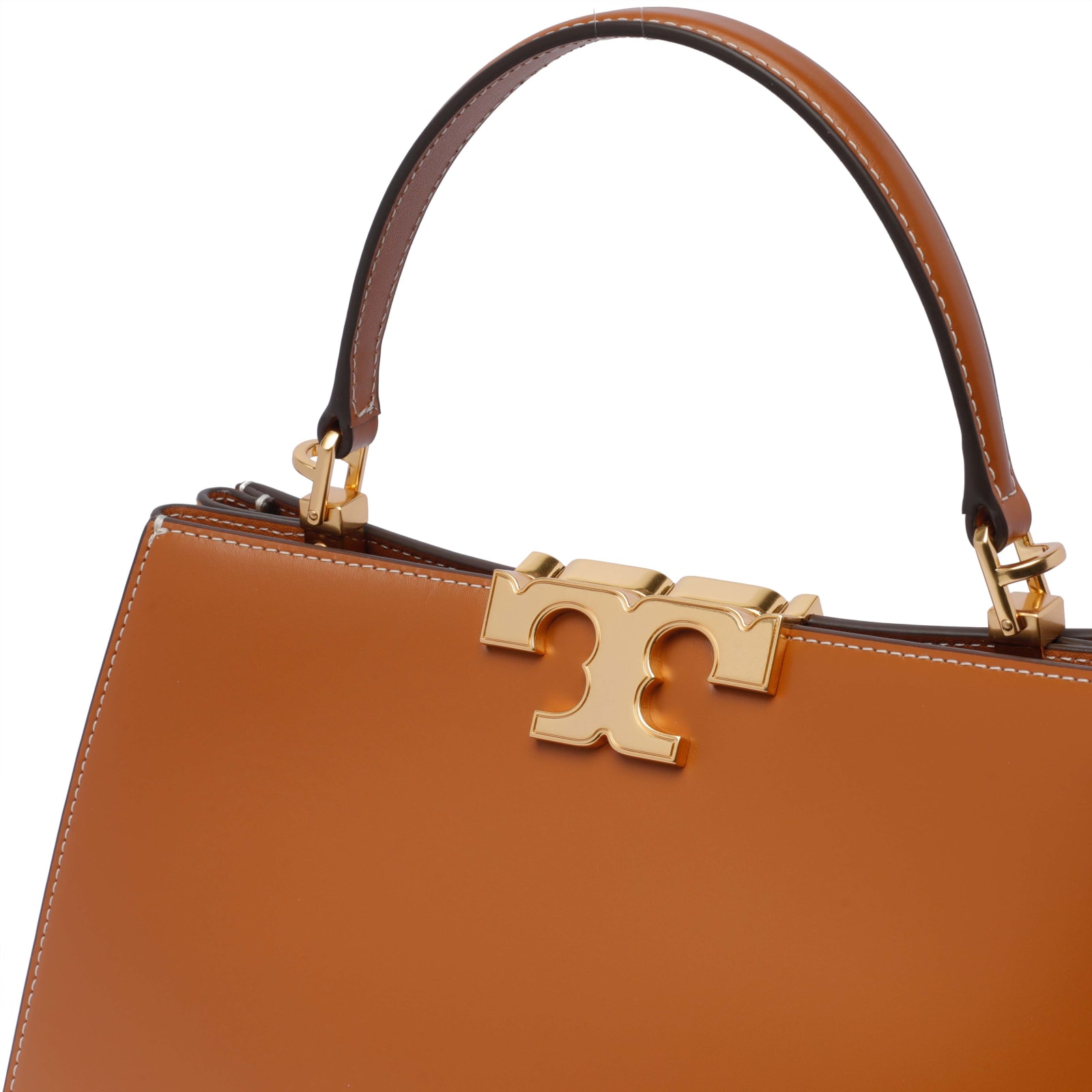 Shop Tory Burch Eleanor Satchel Bag In Brown