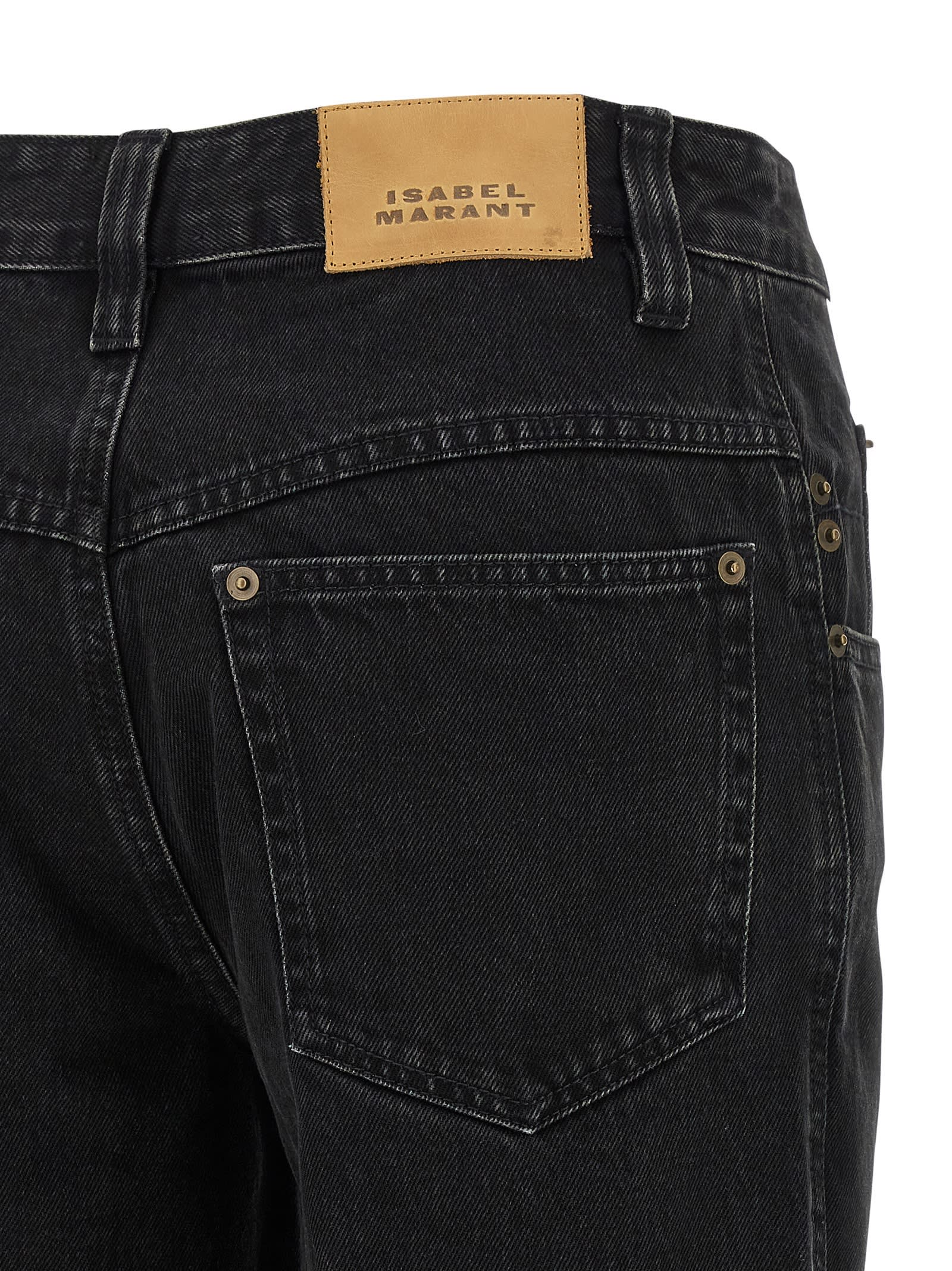 Isabel Marant Brinley Carabiner-fastening Jeans In Black