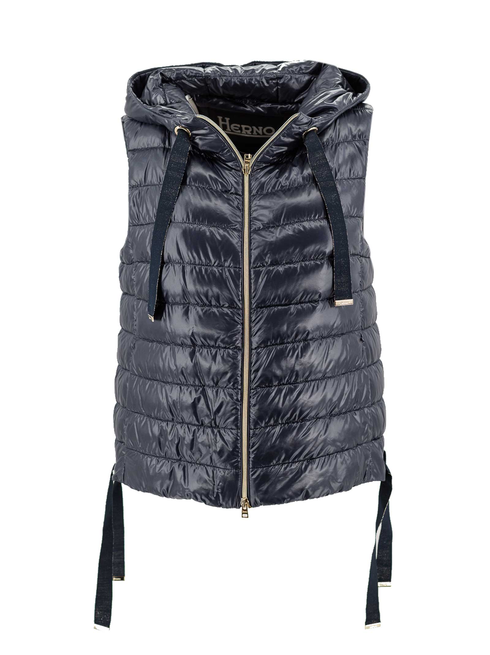 HERNO HOODED QUILTED GILET